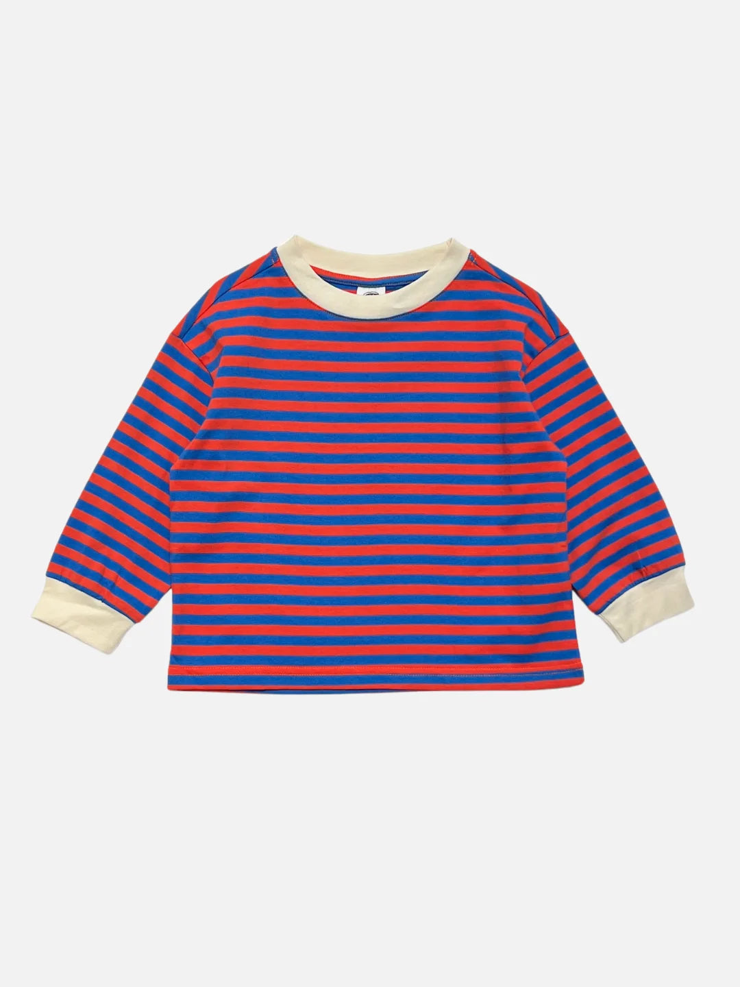 Kid's Stripe Longsleeve | Blue + Red