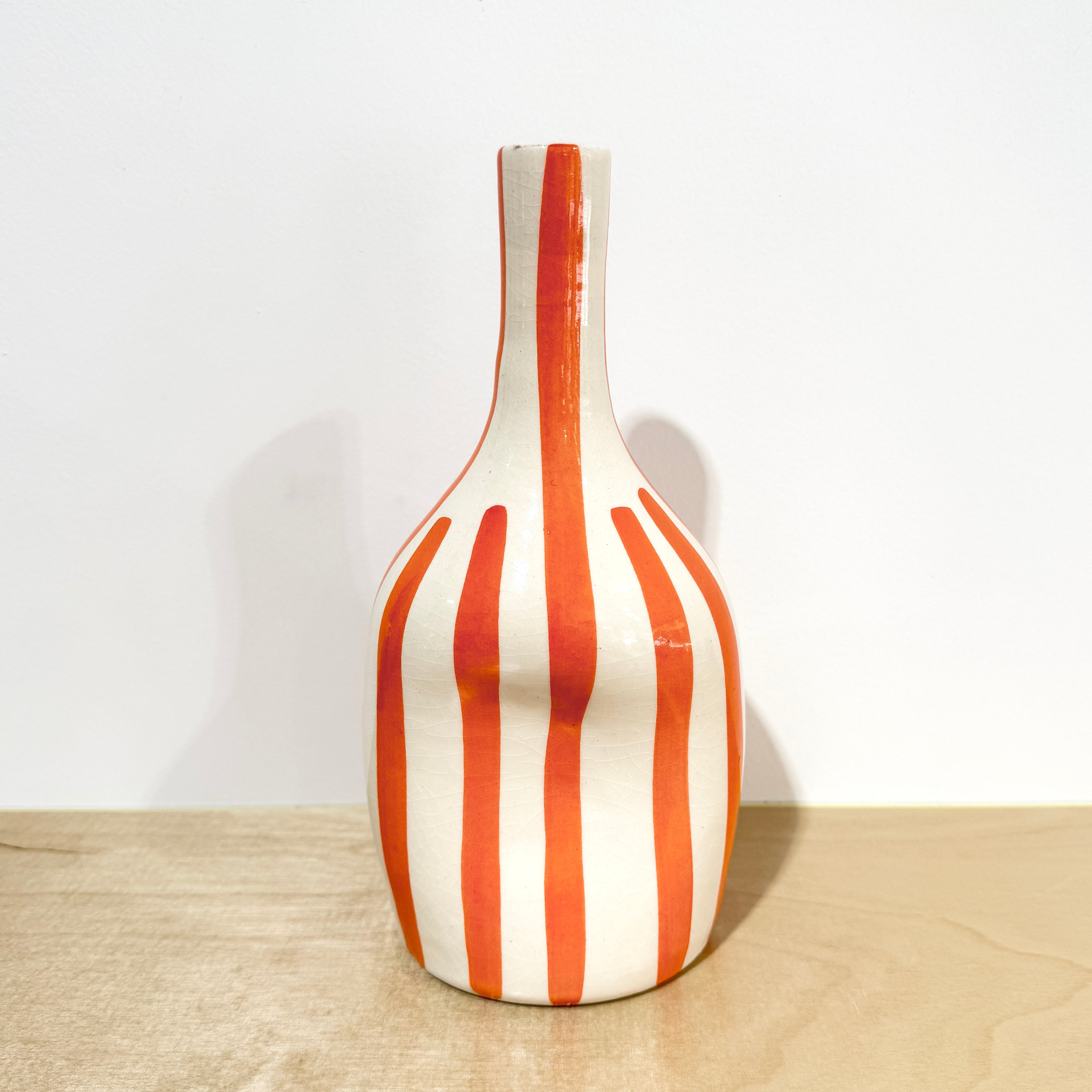 Striped Moroccan Vase | Orange