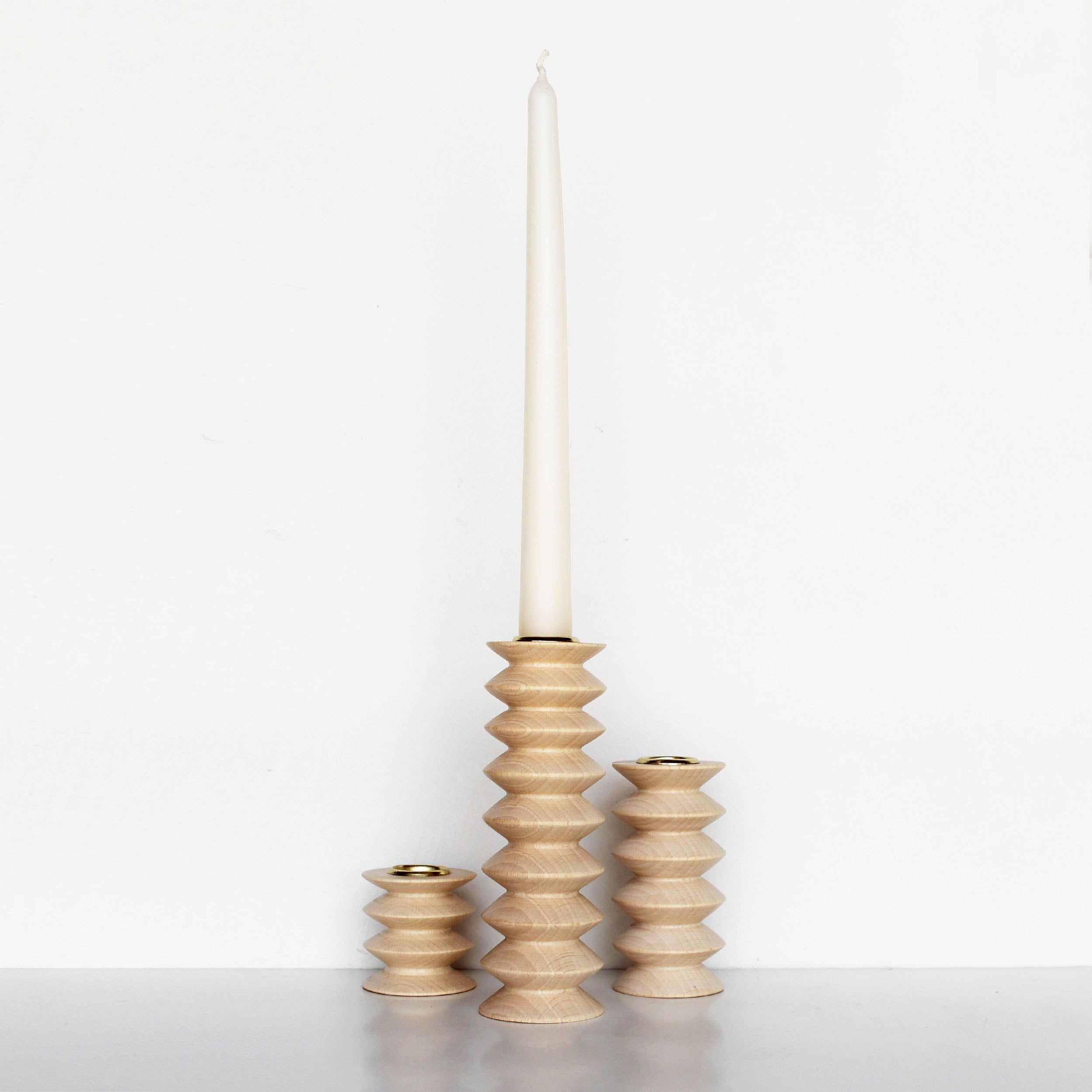 Wooden Candle Holder - Tall Nº 2