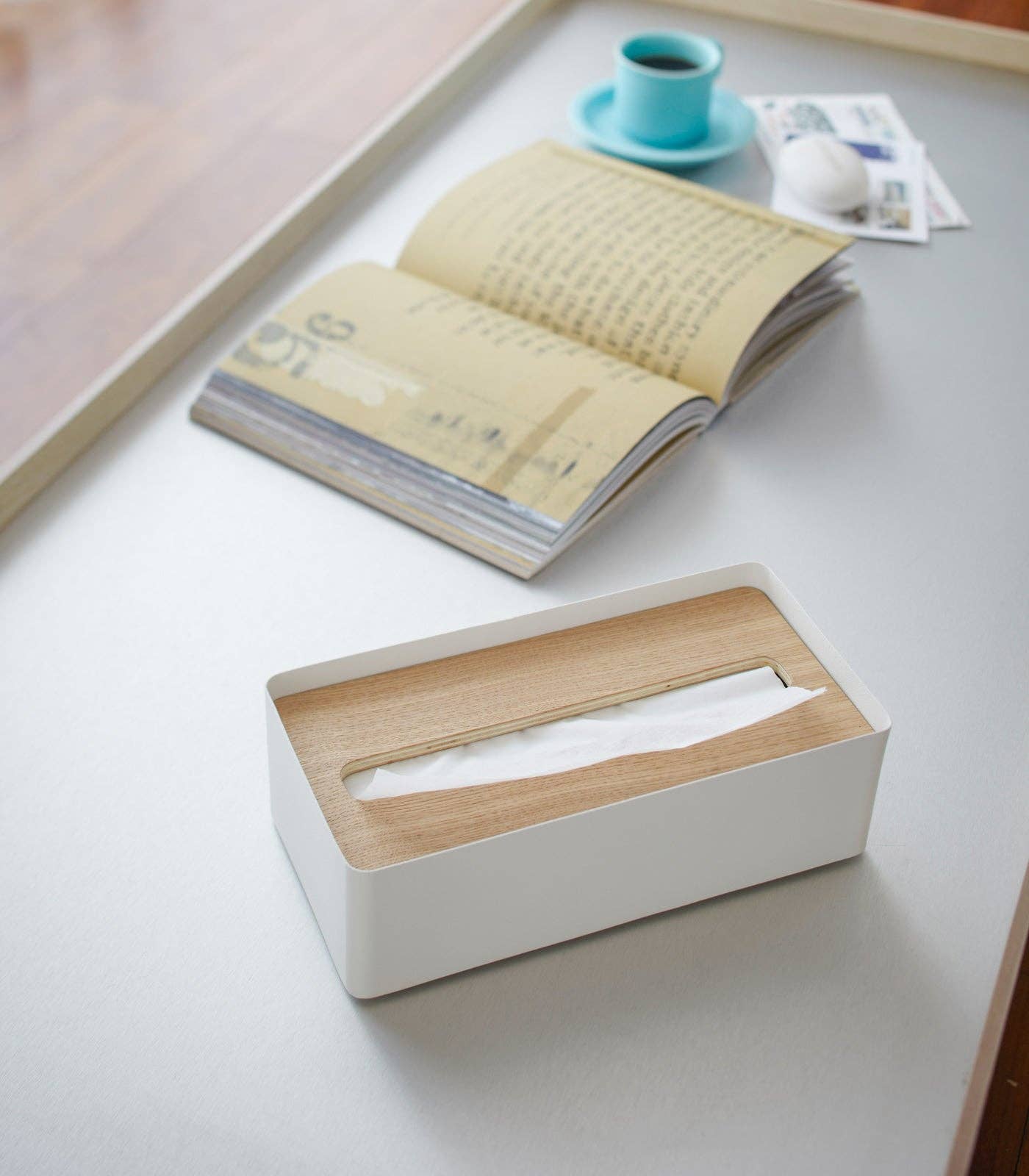 Rin Tissue Case - Steel + Wood - Short: Ash