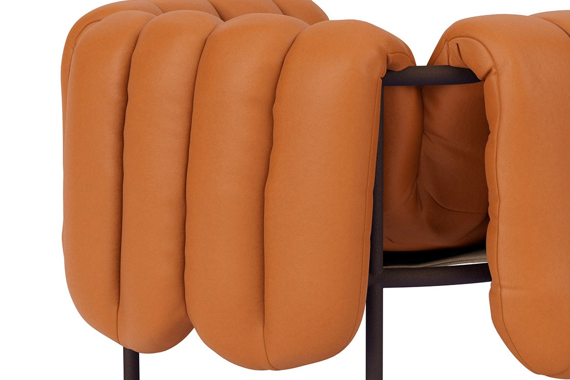Puffy Lounge Chair | Chocolate Brown Base