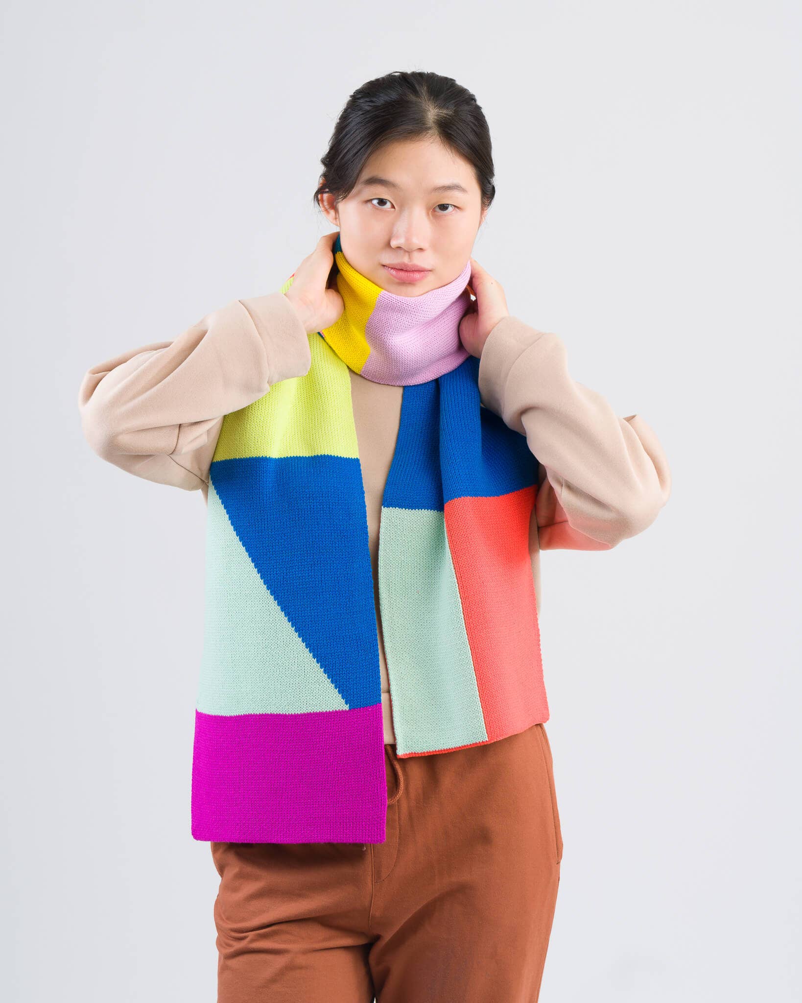 Mismatch Big Scarf | Rainbow