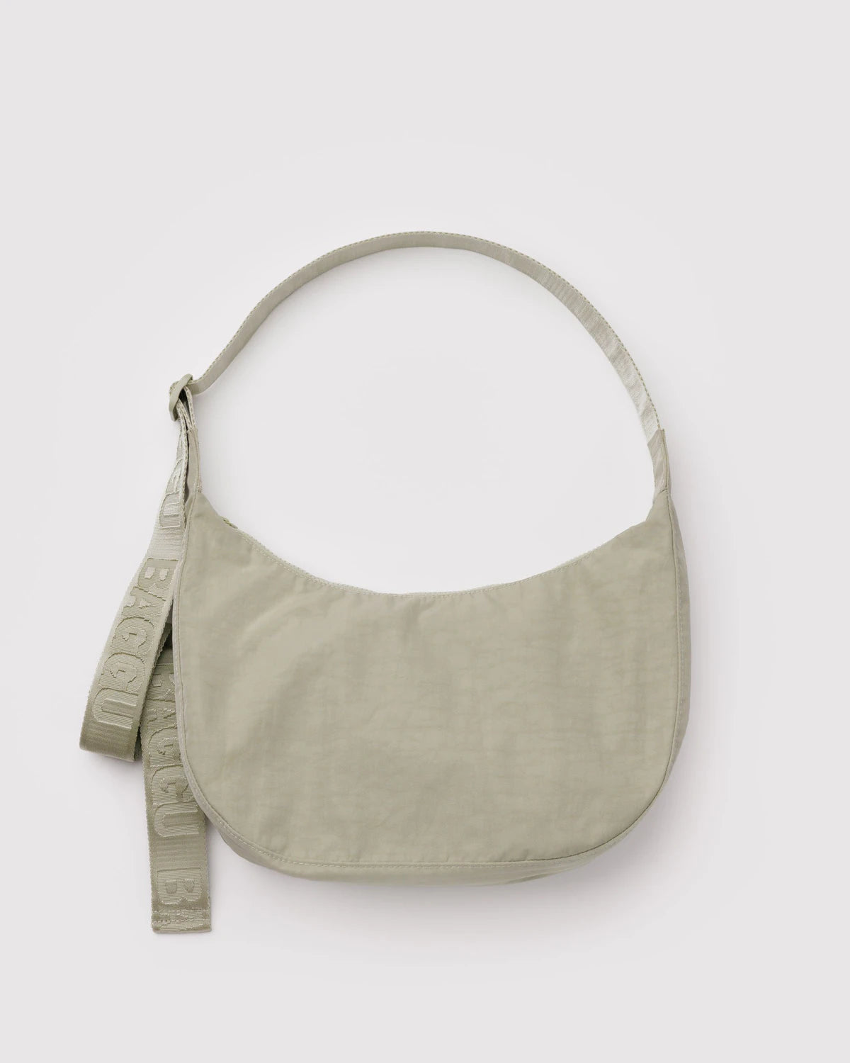 Medium Nylon Crescent Bag | Celadon