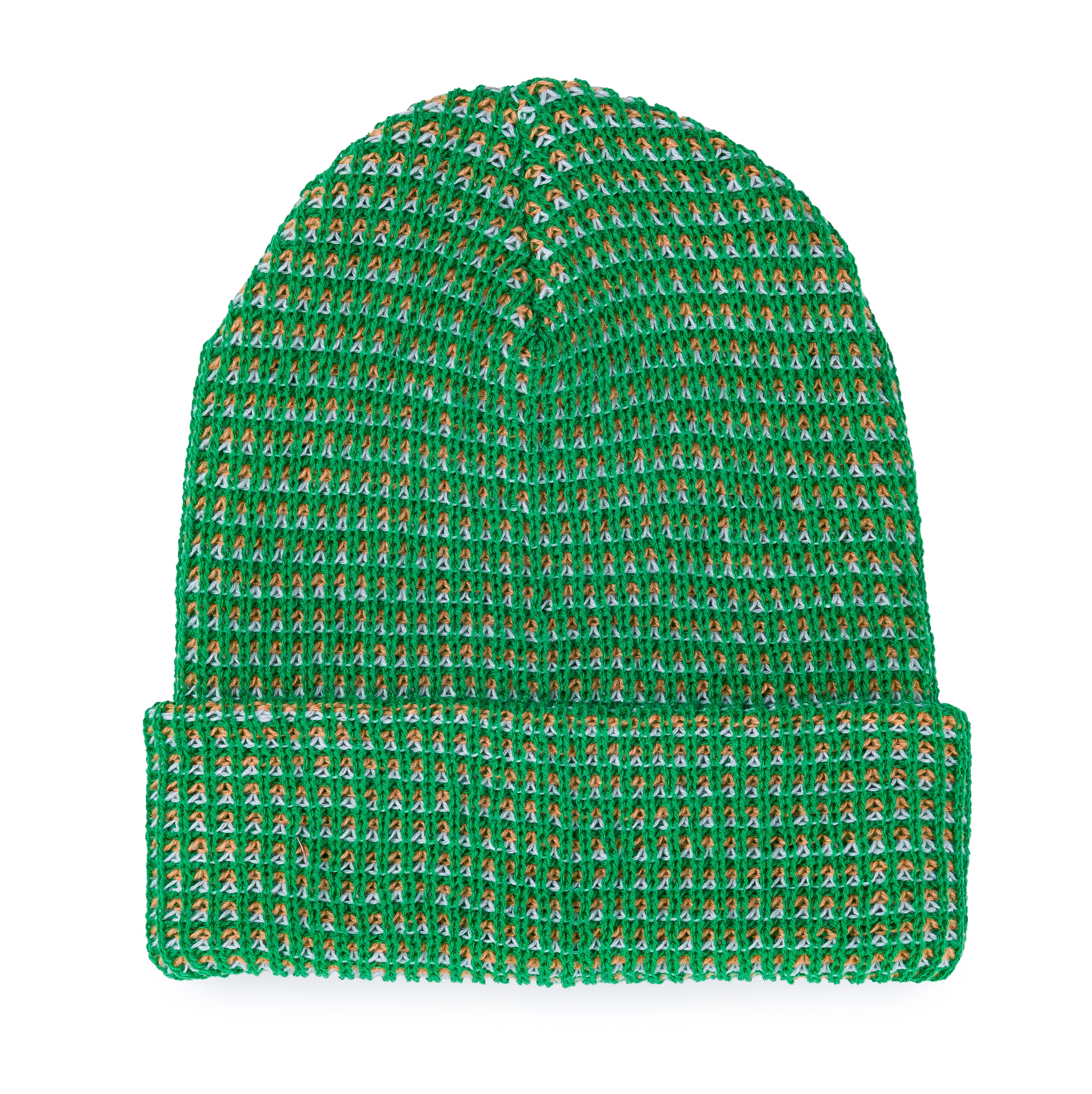 Grid Knit Beanie - Kelly Green