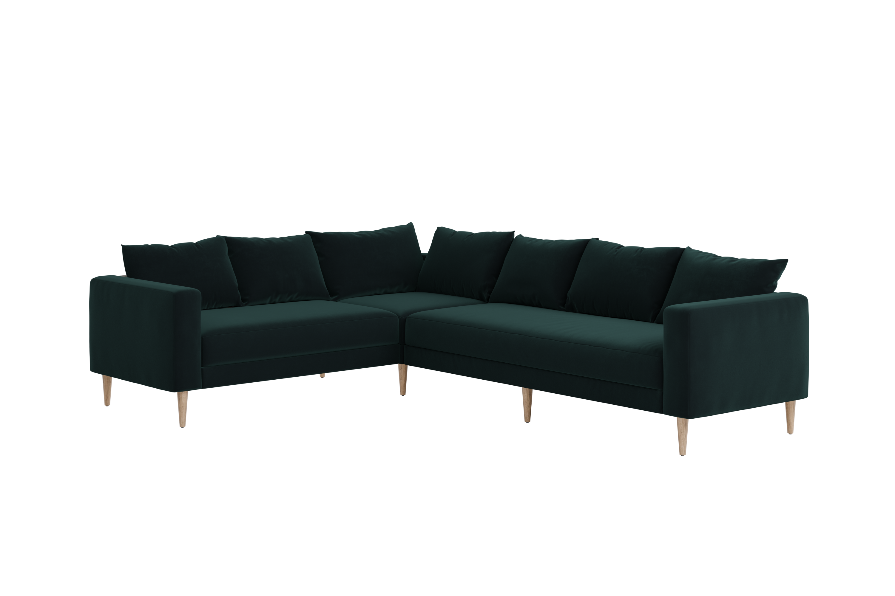 The Essential Corner Sectional | 6 Seat | Recycled Velvet