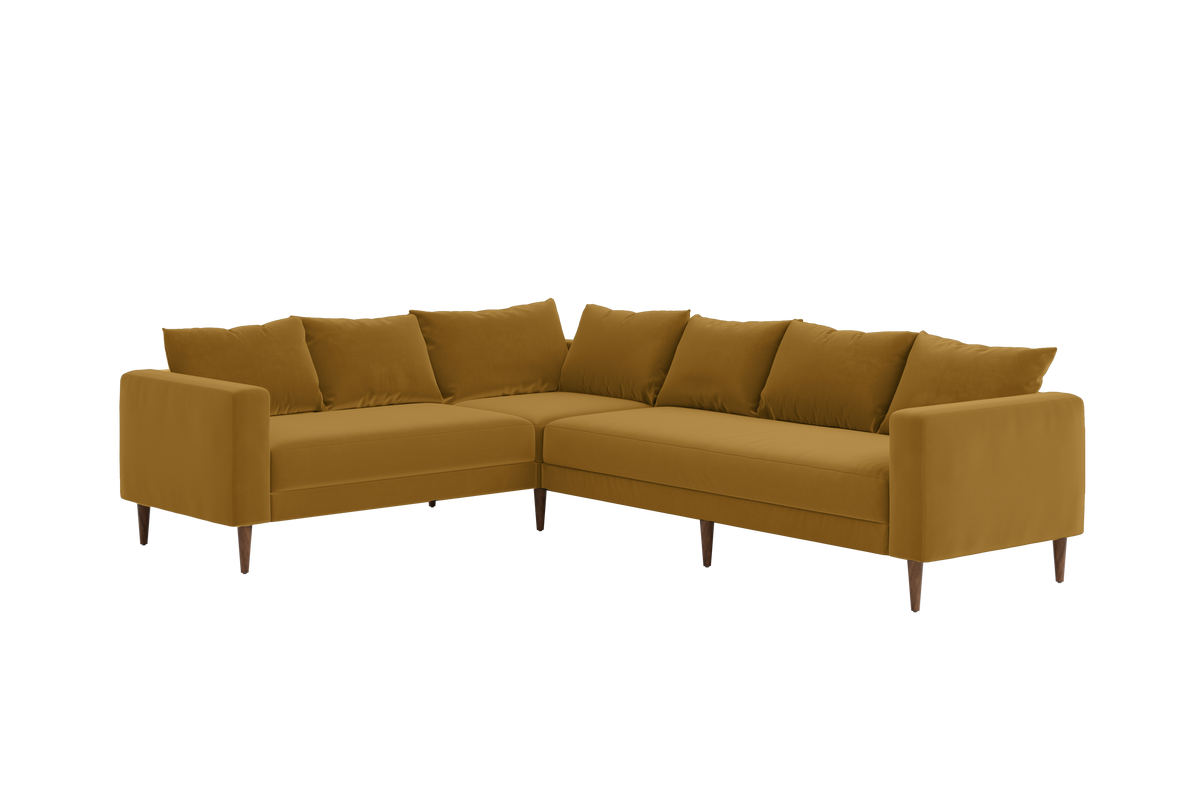 The Essential Corner Sectional | 6 Seat | Recycled Velvet