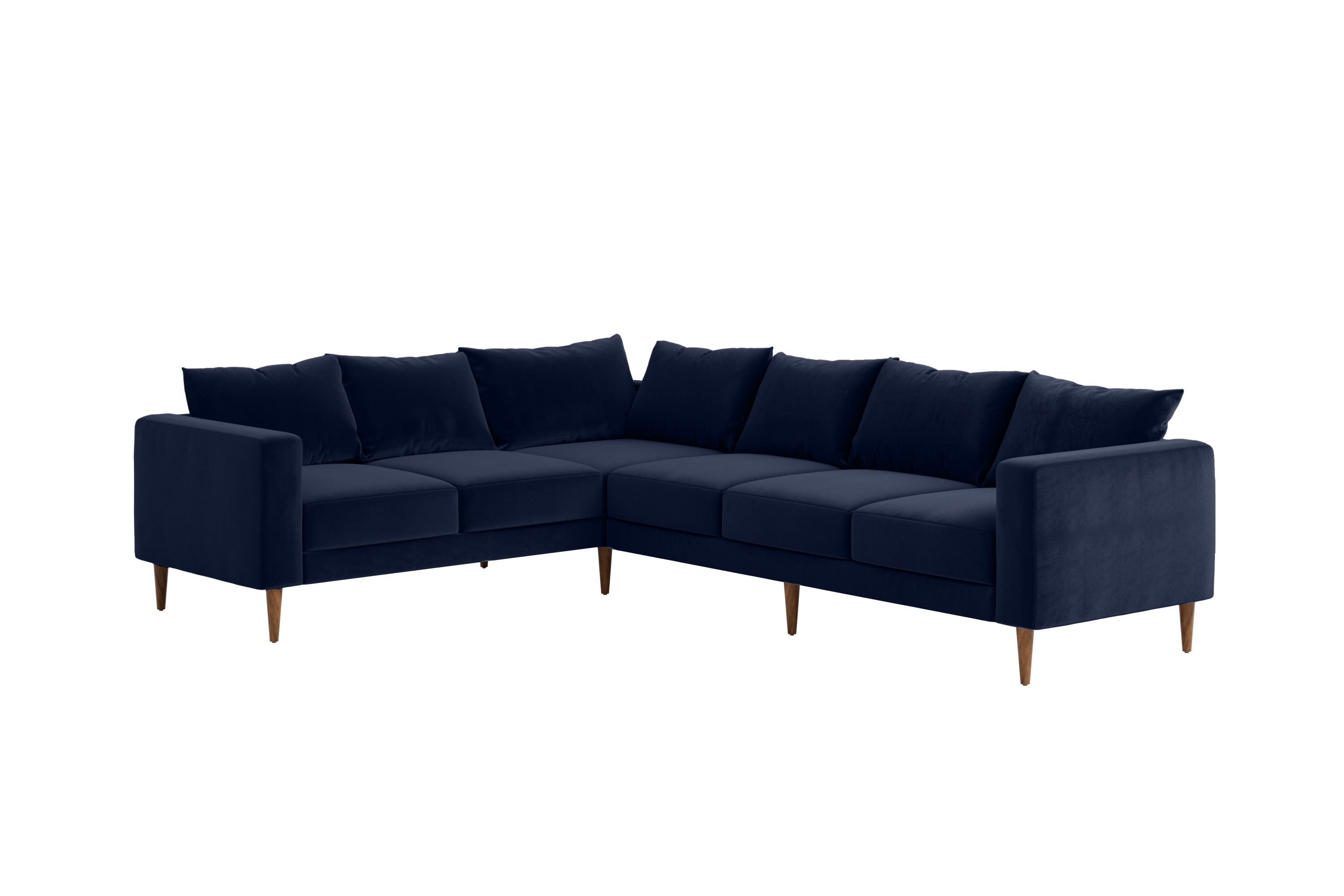 The Essential Corner Sectional | 6 Seat | Recycled Velvet