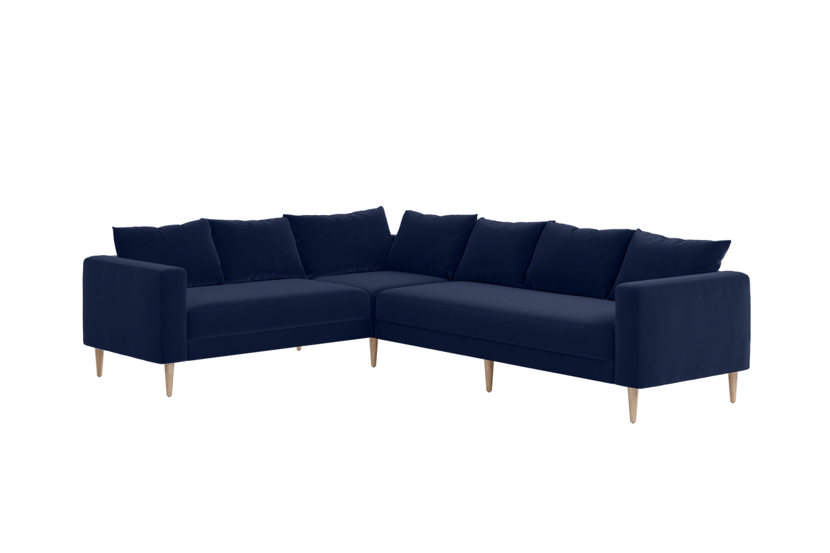 The Essential Corner Sectional | 6 Seat | Recycled Velvet