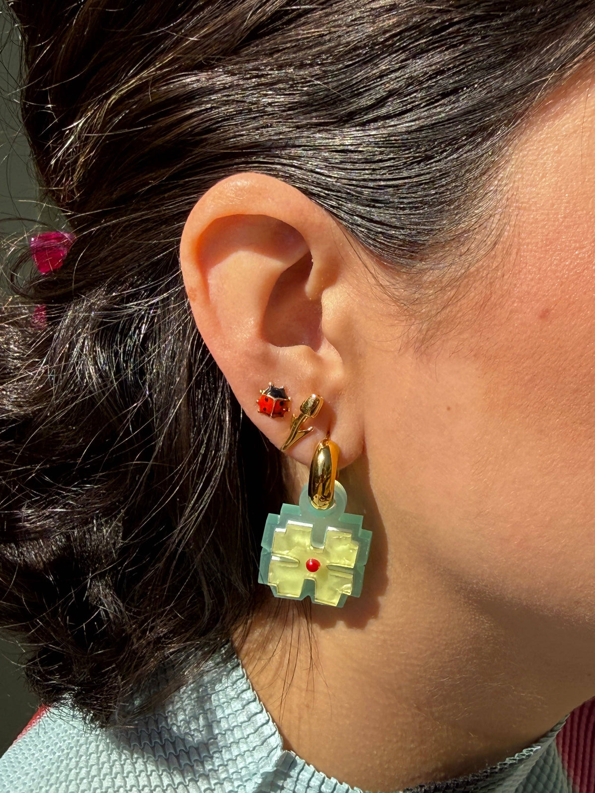 Muse Bloom Hoop Earrings No. 2 | Gold-plated