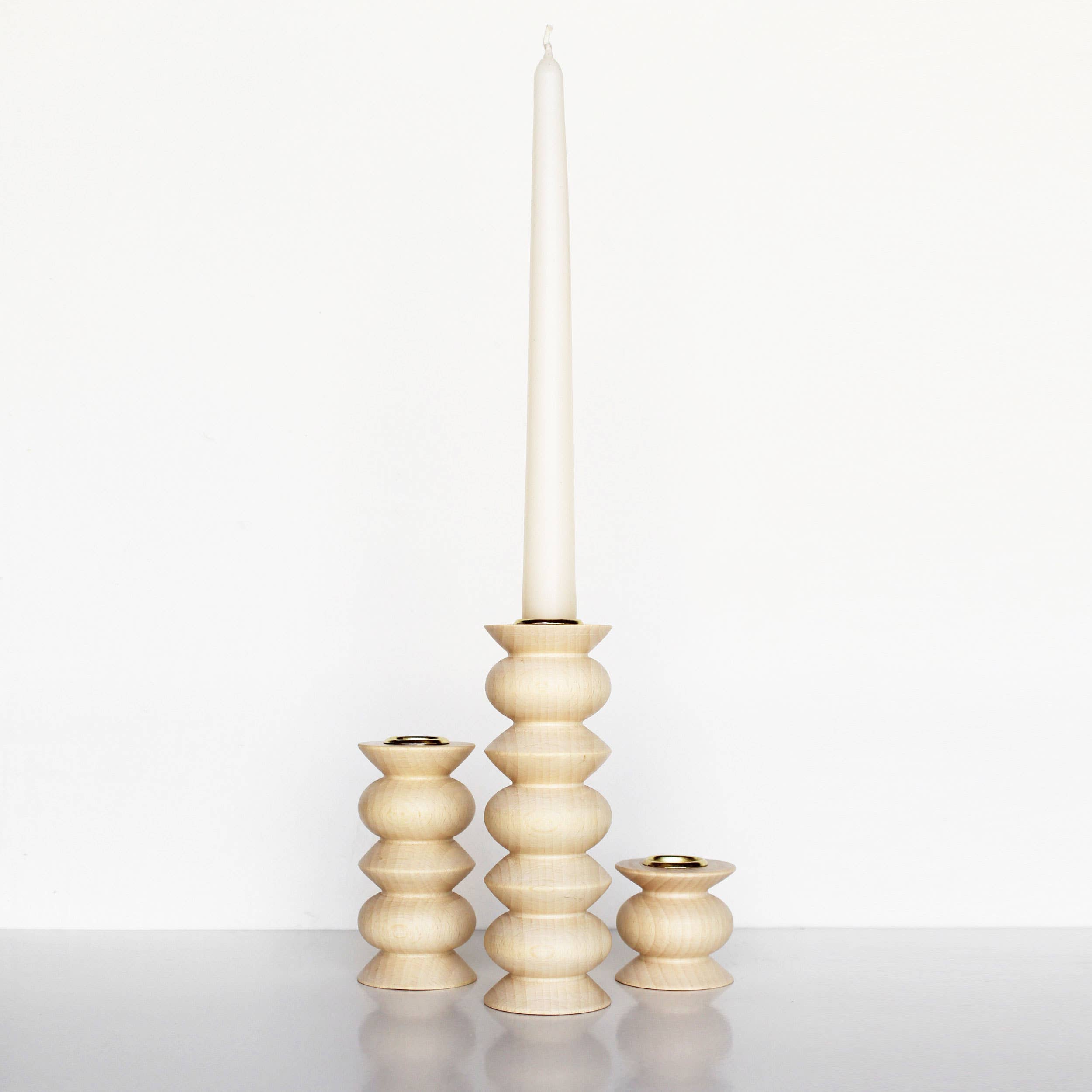 Wooden Candle Holder - Tall Nº 5
