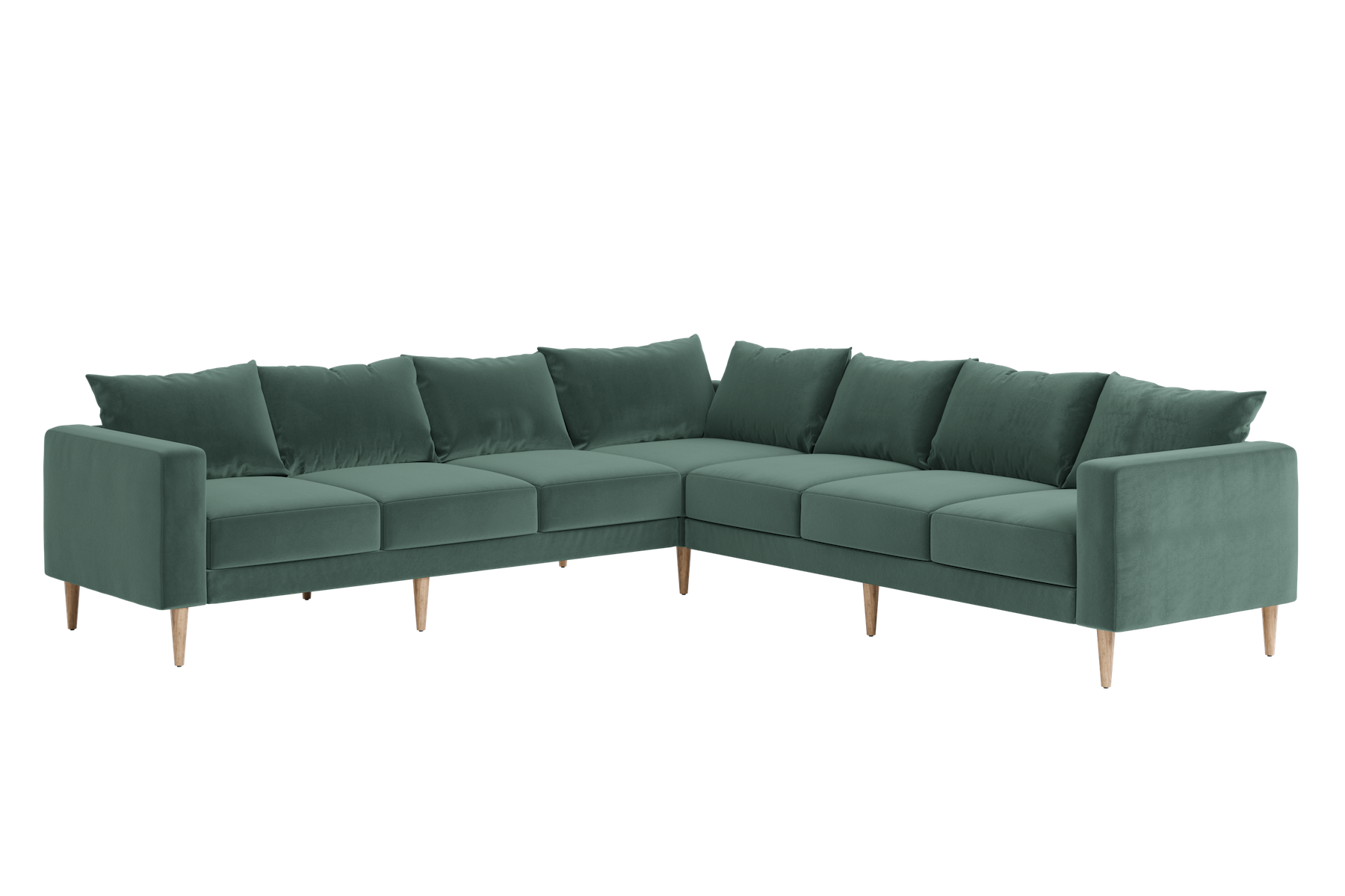 The Essential Corner Sectional | 7 Seat | Recycled Velvet