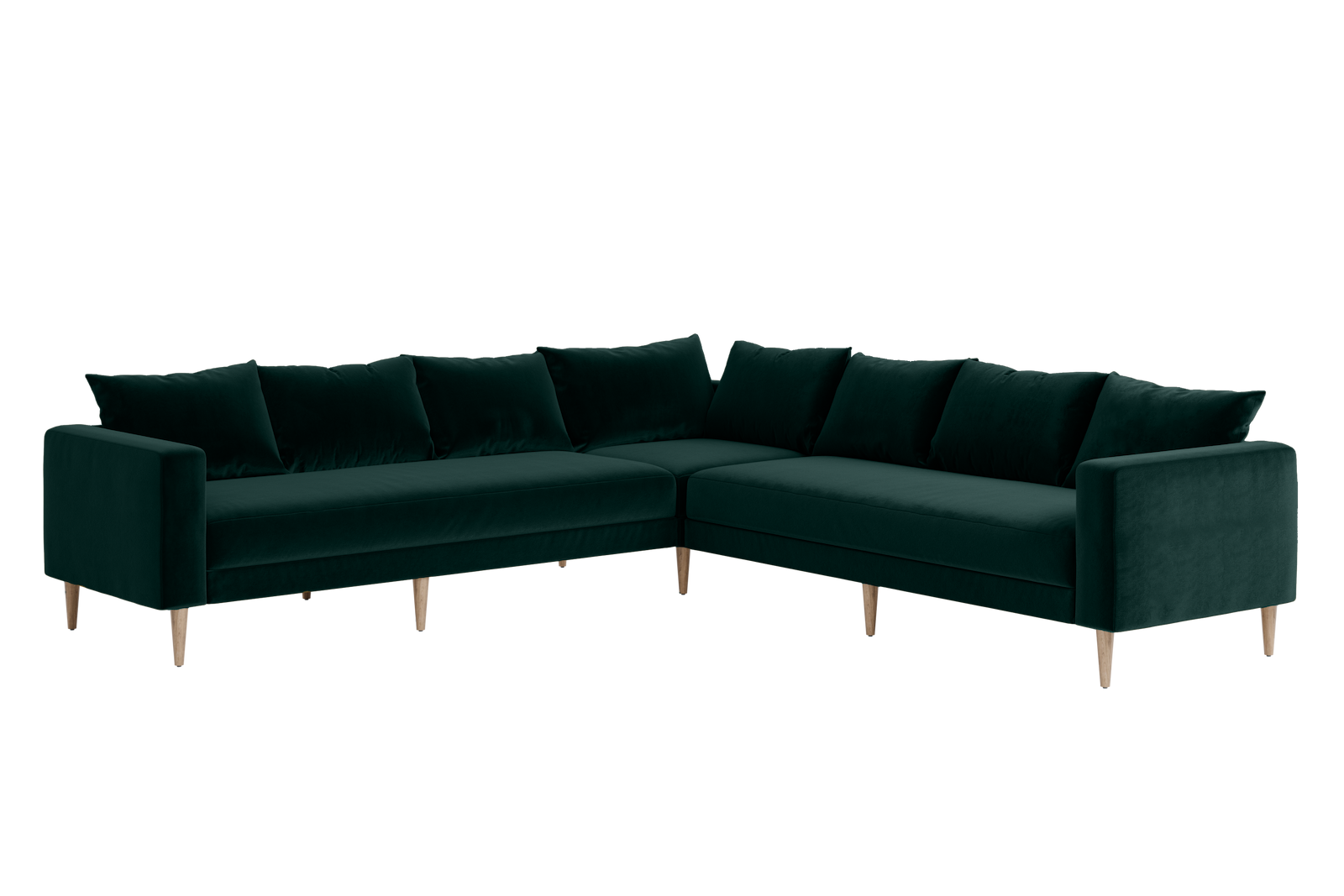 The Essential Corner Sectional | 7 Seat | Recycled Velvet