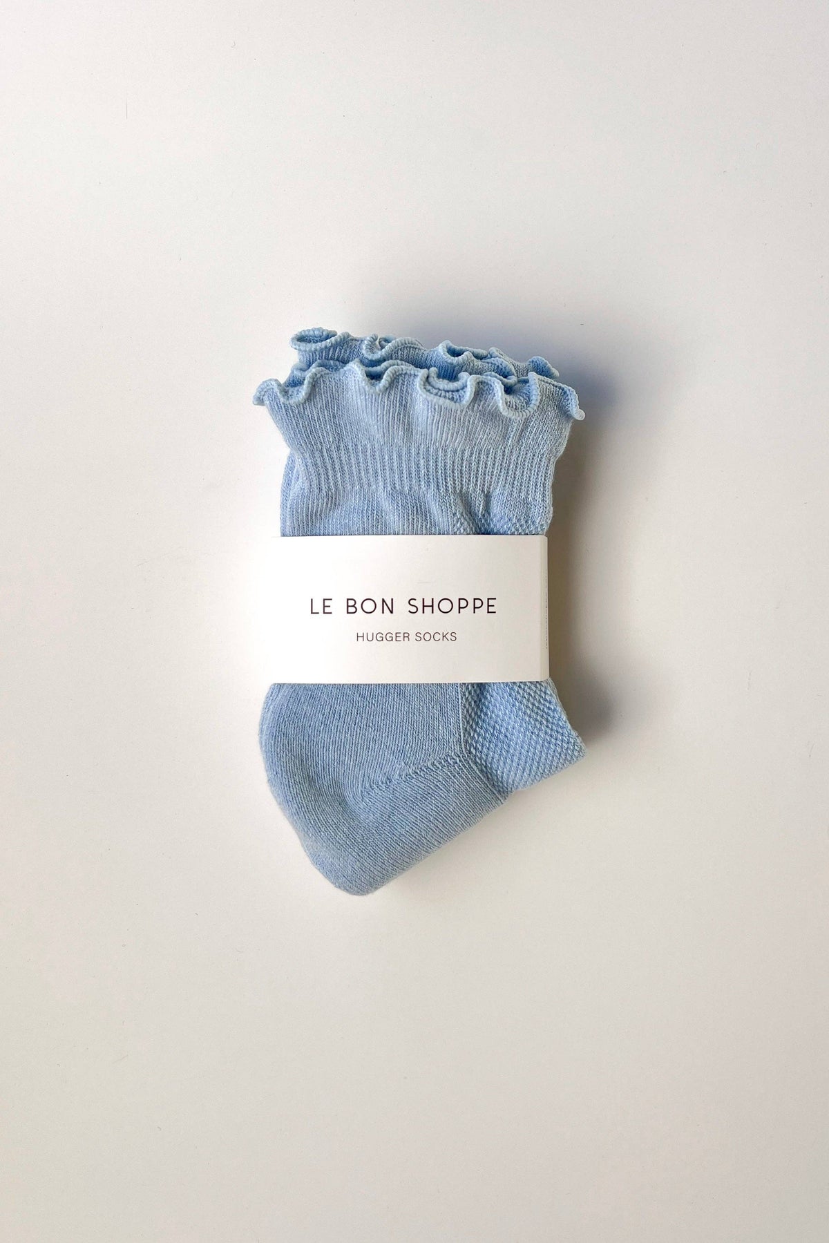 Ruffled Hugger Crew Socks | Vintage Pink + Black