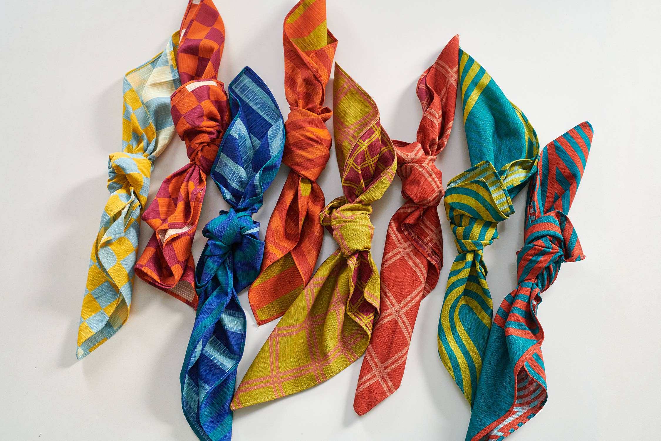 Cocktail Napkins Double Sided Checker Sky