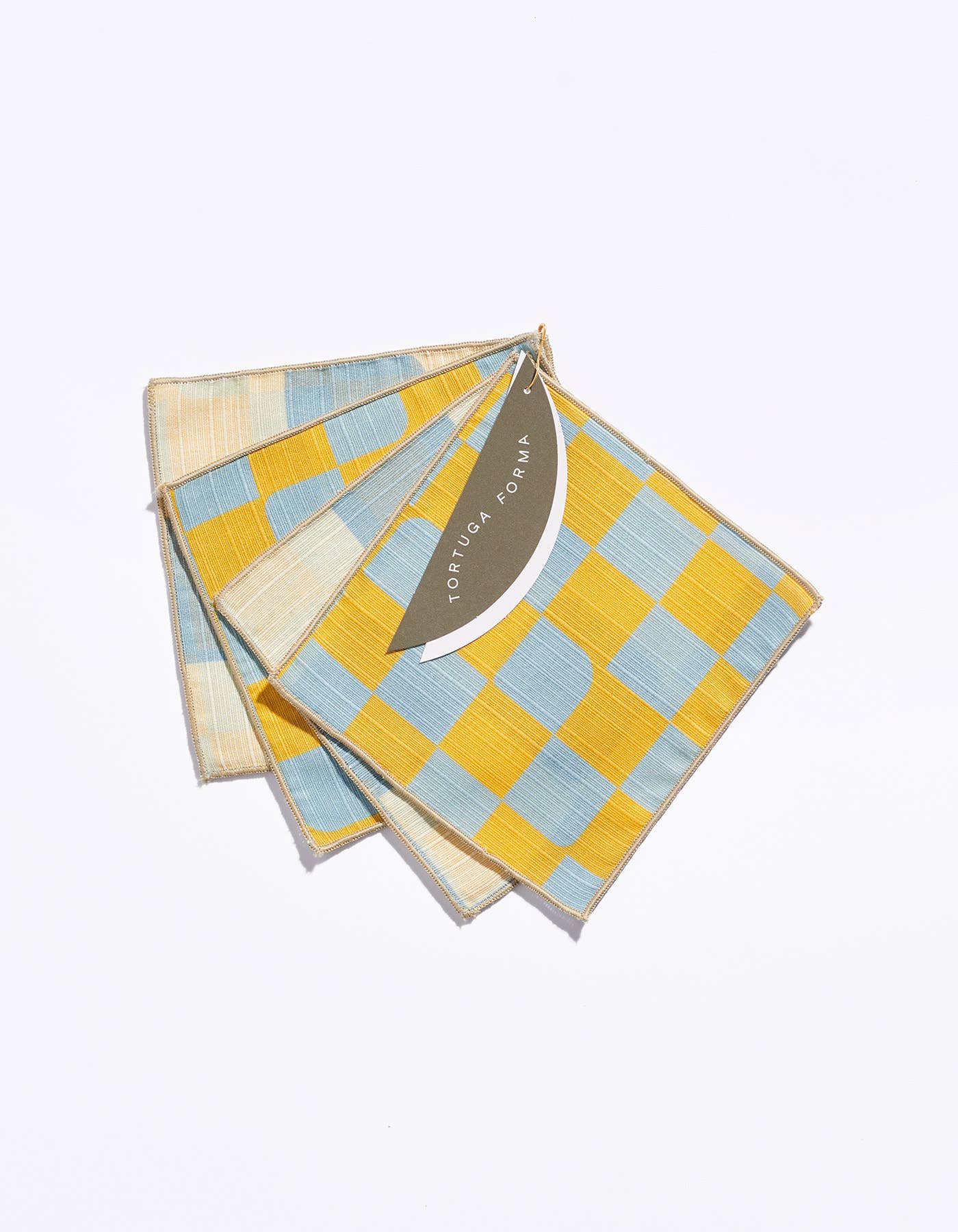 Cocktail Napkins Double Sided Checker Sky