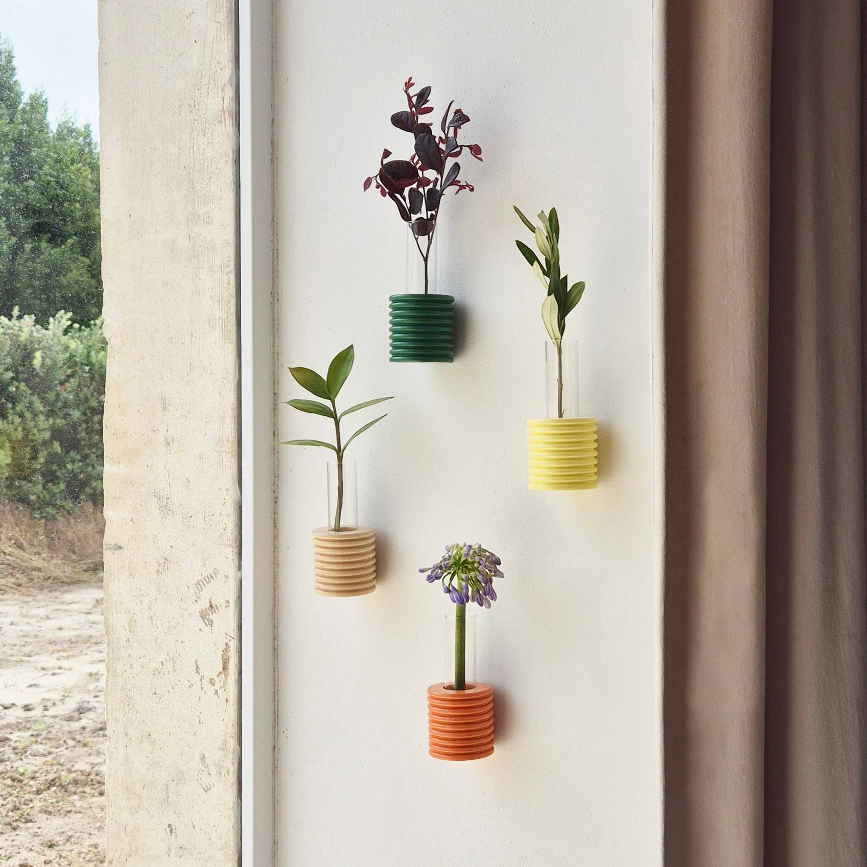 Ribble Wall Vase | Natural Wood