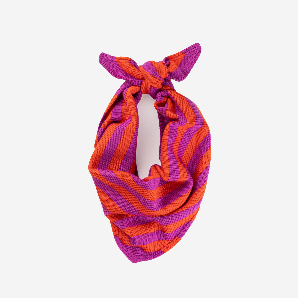 Simple Stripe Triangle Scarf | Poppy Magenta