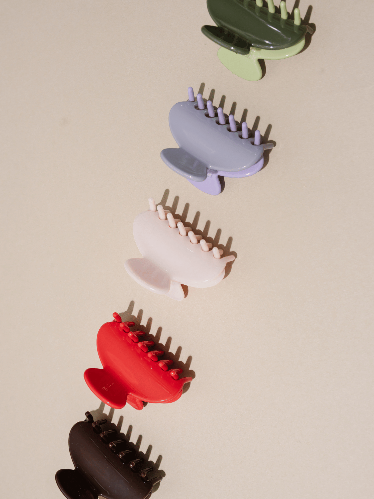 Small Hair Claw Clips: Cherry