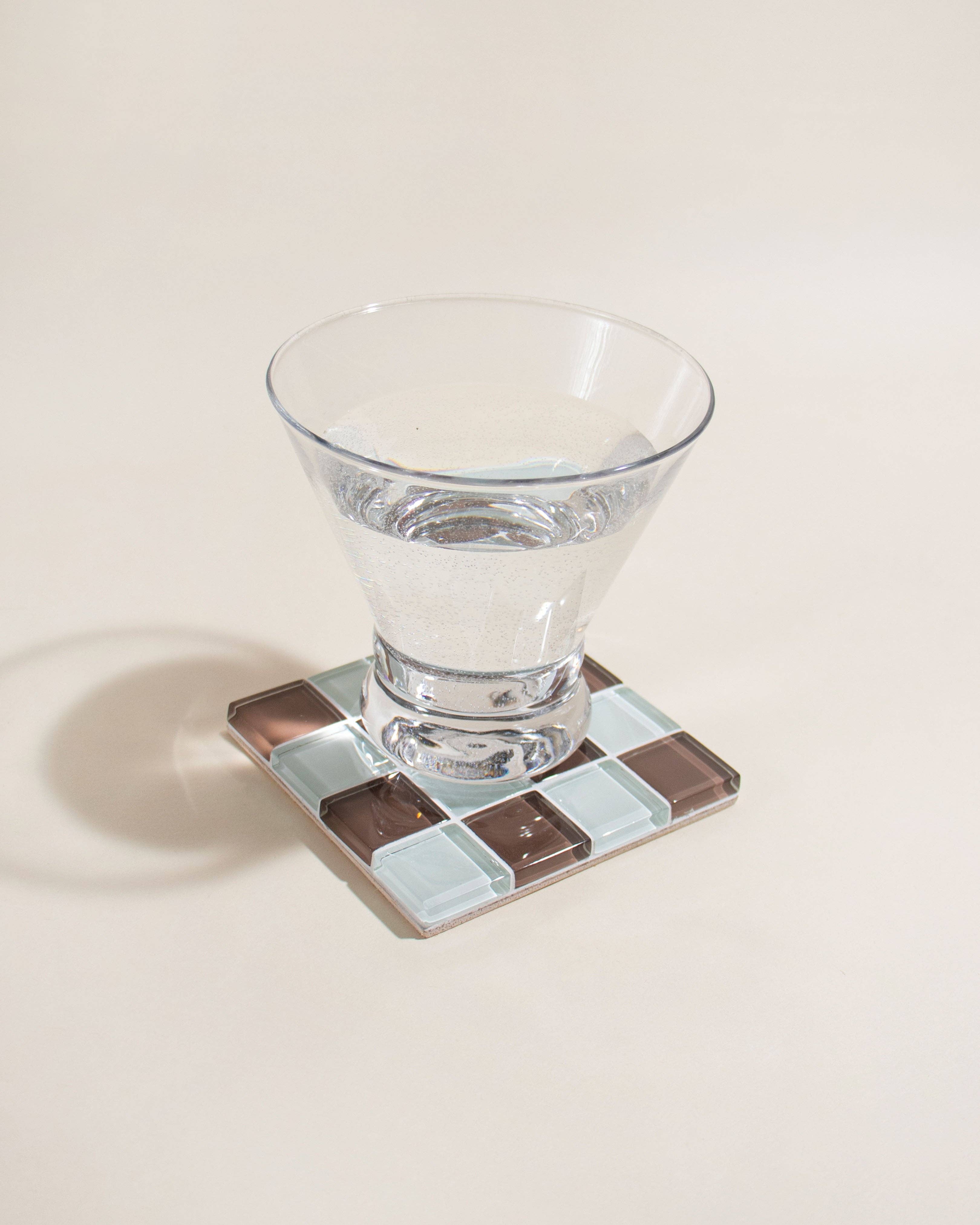 Glass Tile Coaster | Classic Milk Chocolate