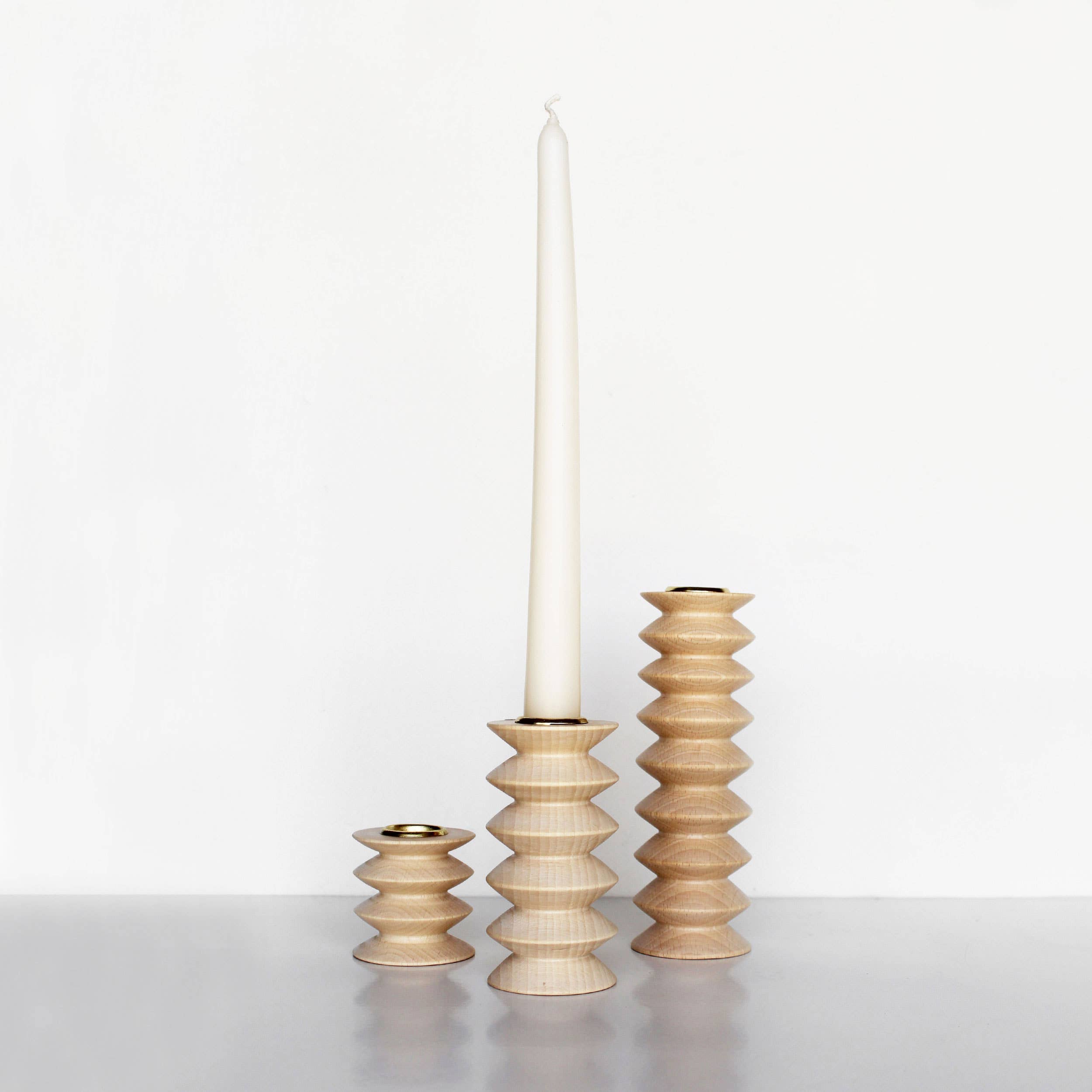 Wooden Candle Holder - Medium Nº 2