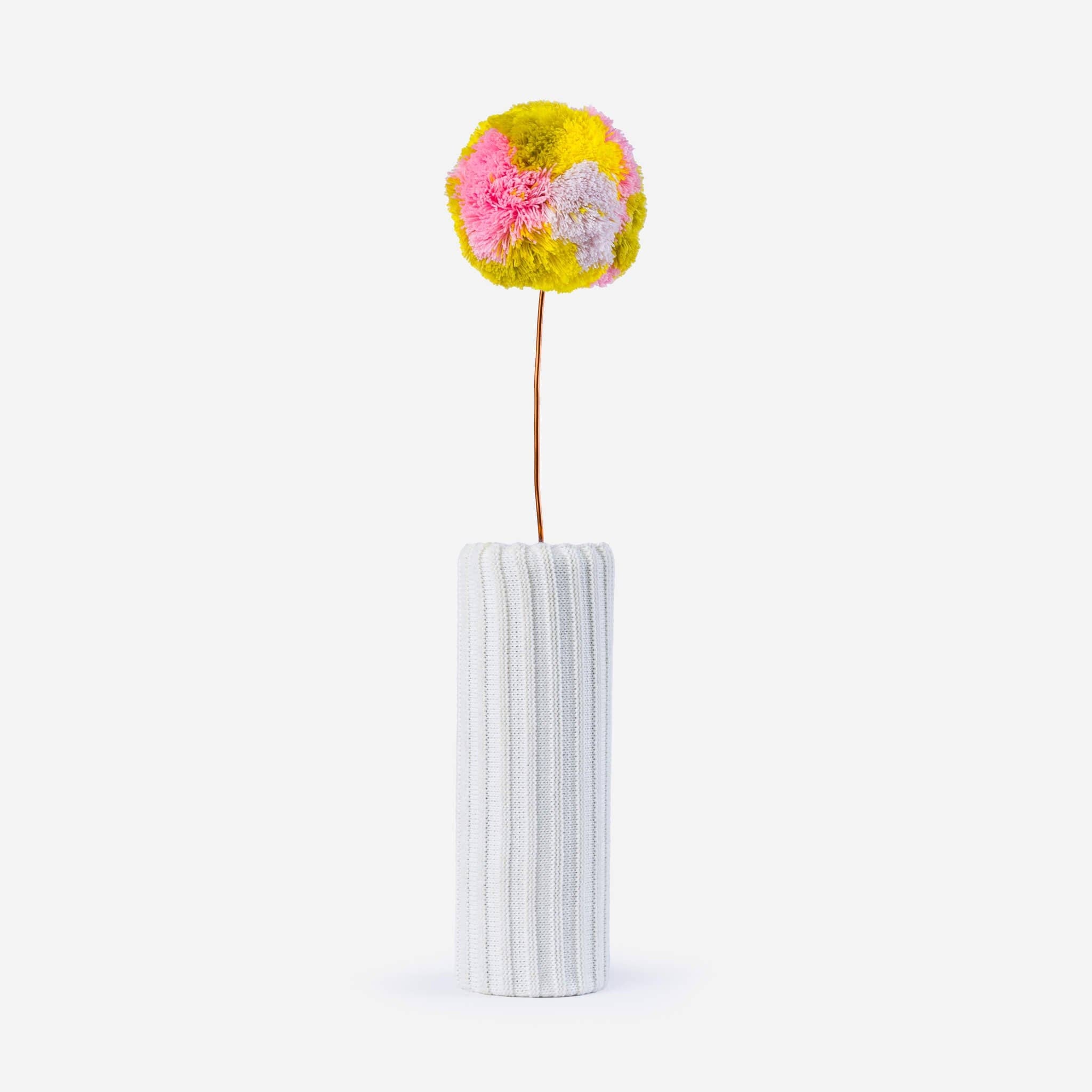 Mega Marble Pom Flower | Yellow Pink