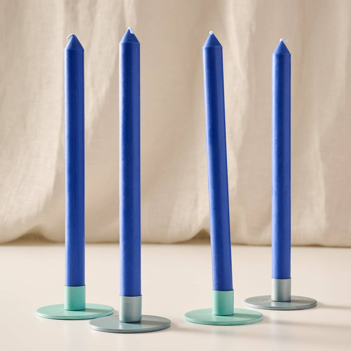 Anget Palm Wax Taper Candles | Set of 4 | Cobalt