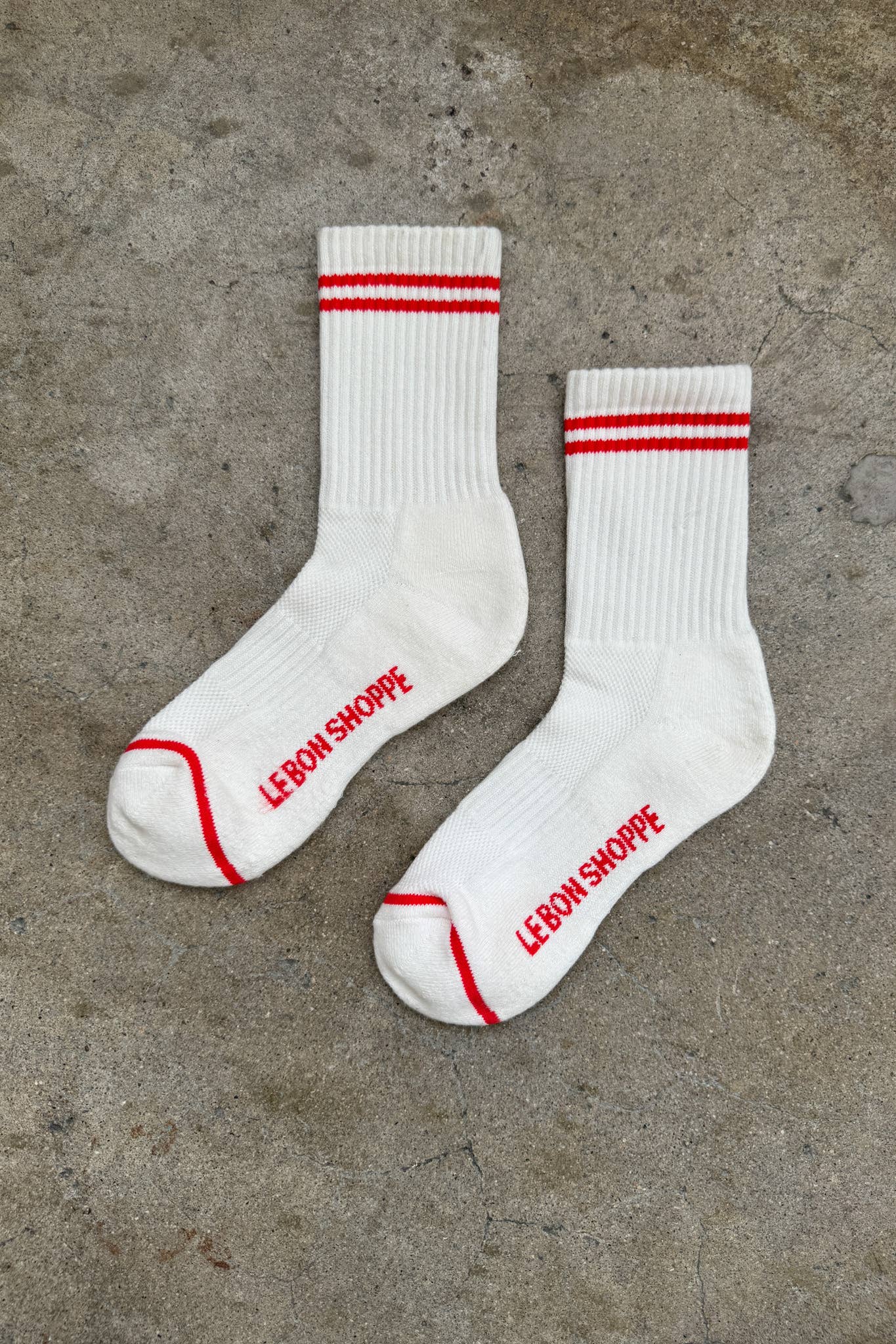 Boyfriend Socks: Clean White