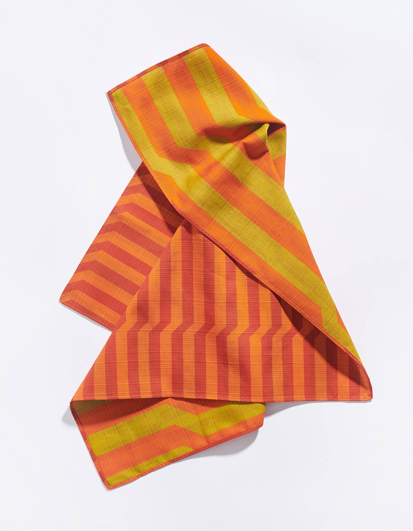 Dinner Napkin Double Sided Stripe Vermillion