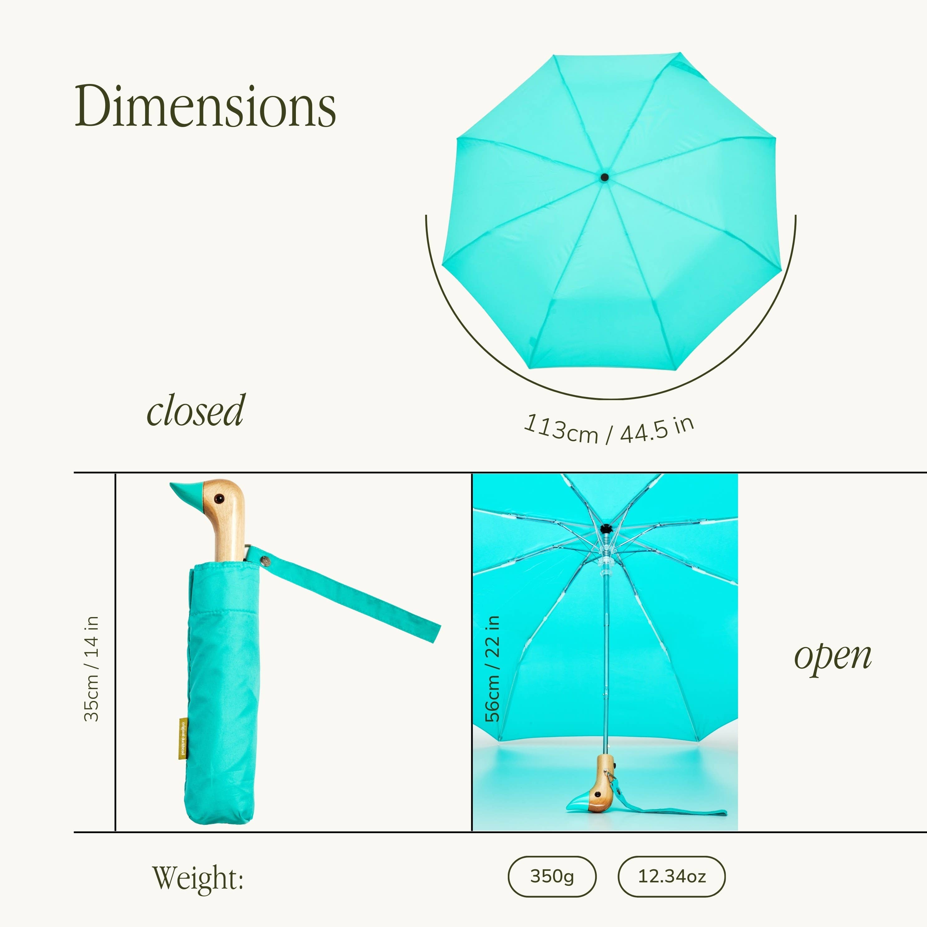 Duckhead Umbrella: Aqua