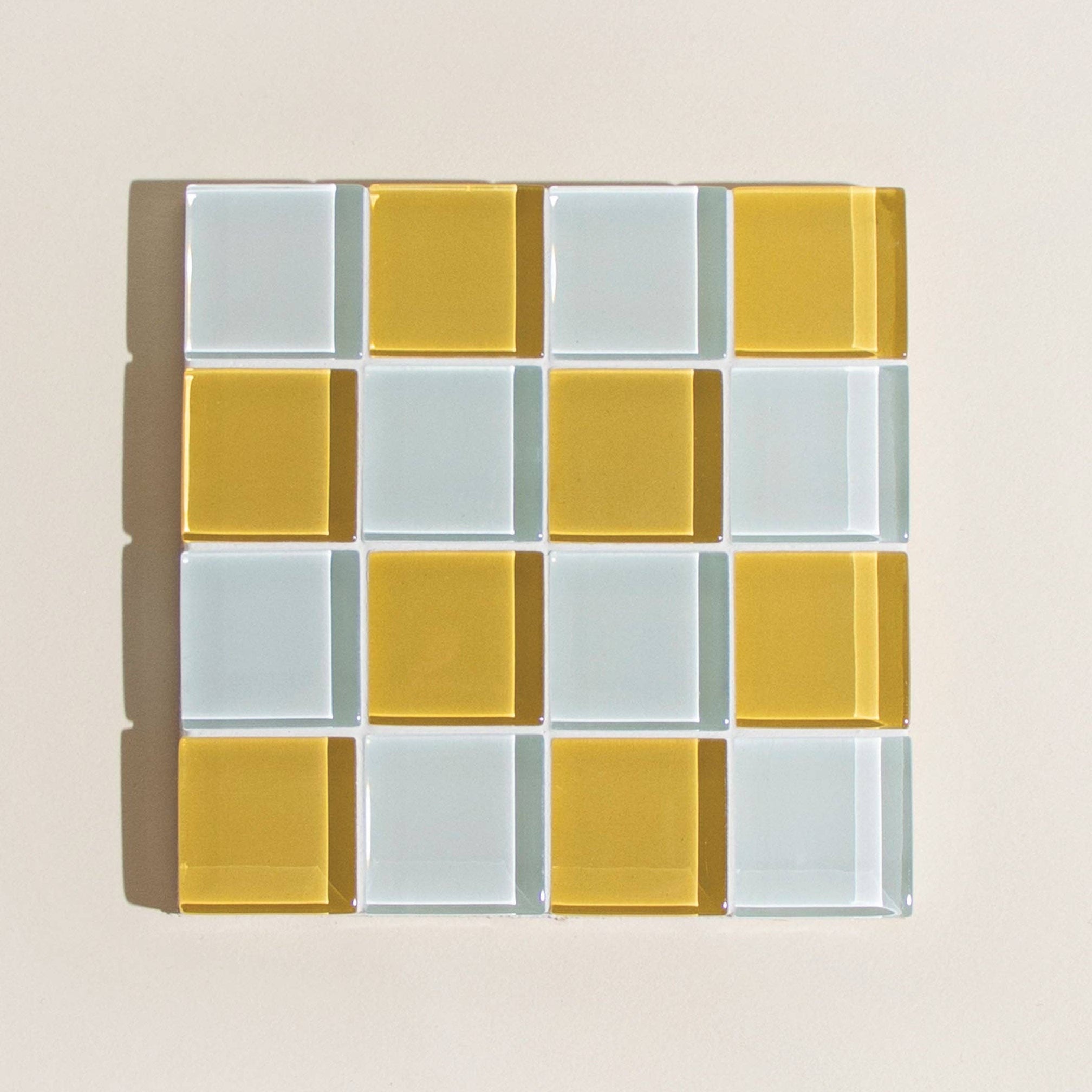 Glass Tile Coaster | Honey Milk Chocolate