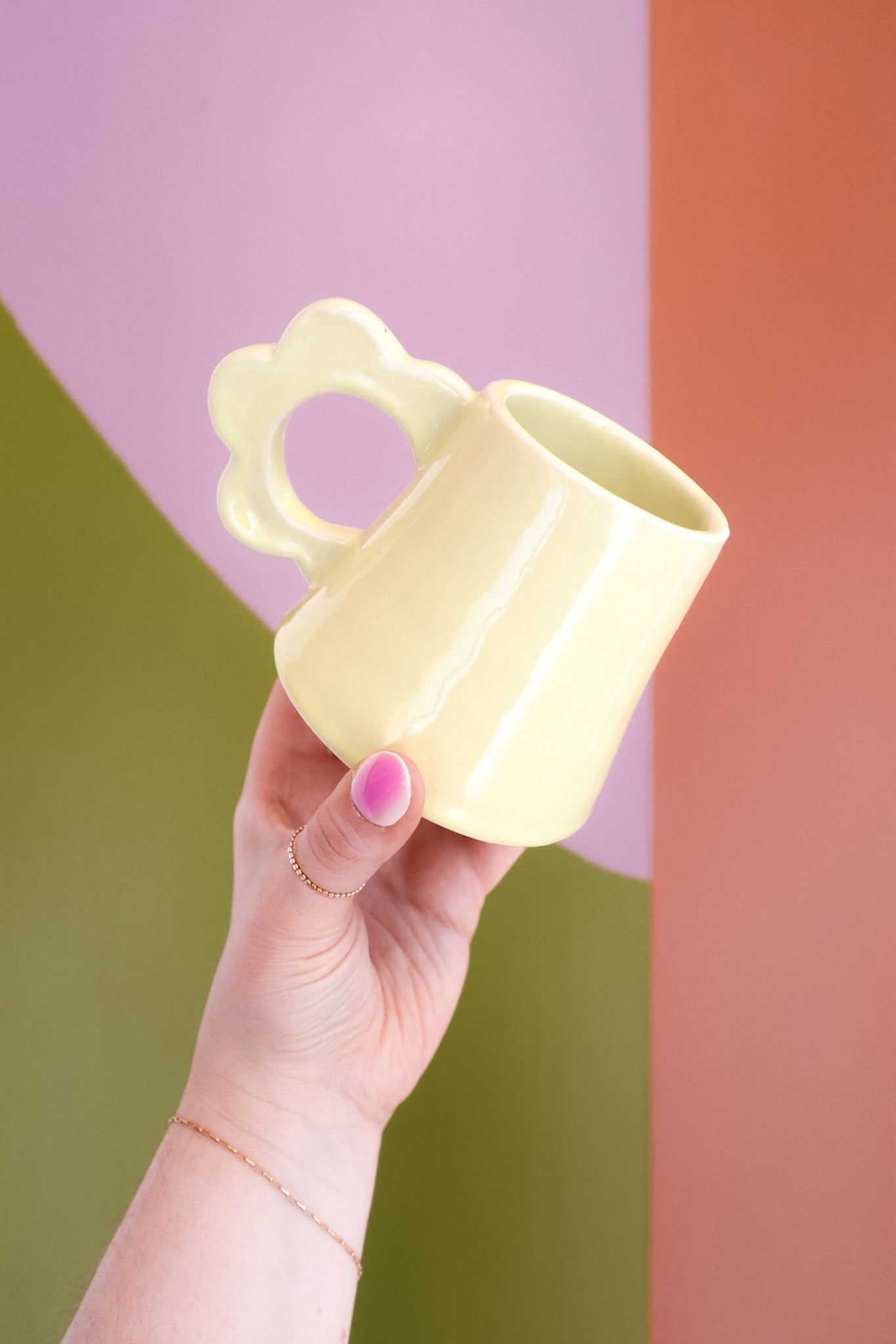 Butter Yellow Flower Mug