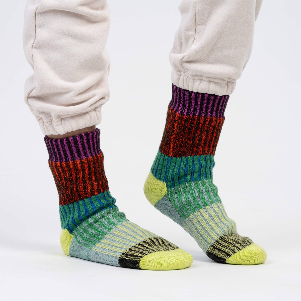Mosaic House Socks | Lime Cobalt | S/M