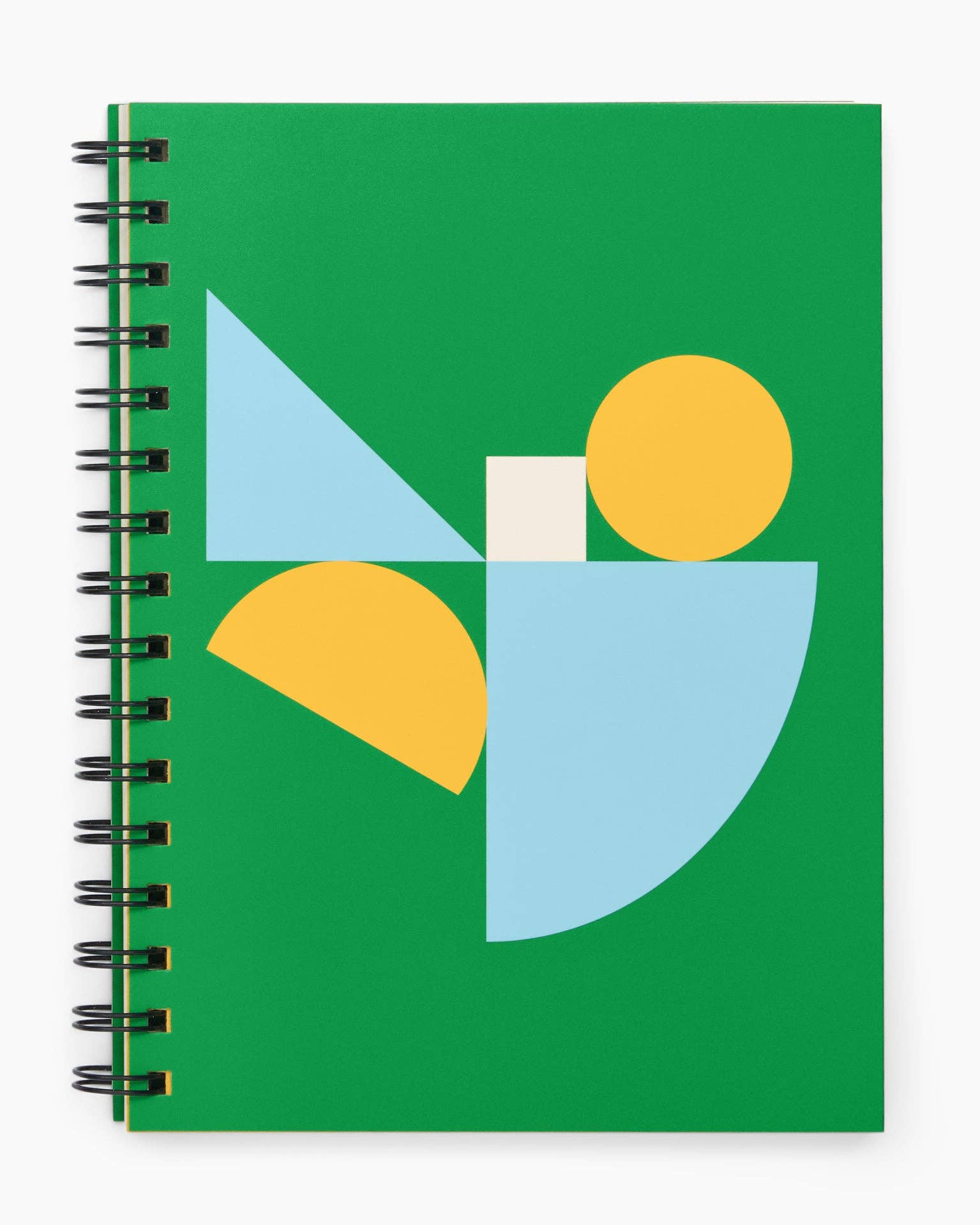 Essential Spiral Bound Lined Notebook | Green Geo