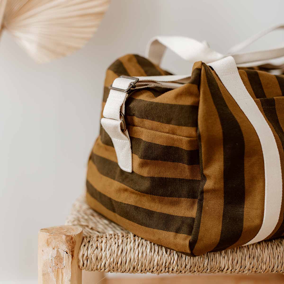 Raphael Weekend Bag | Cumin & Black Stripes