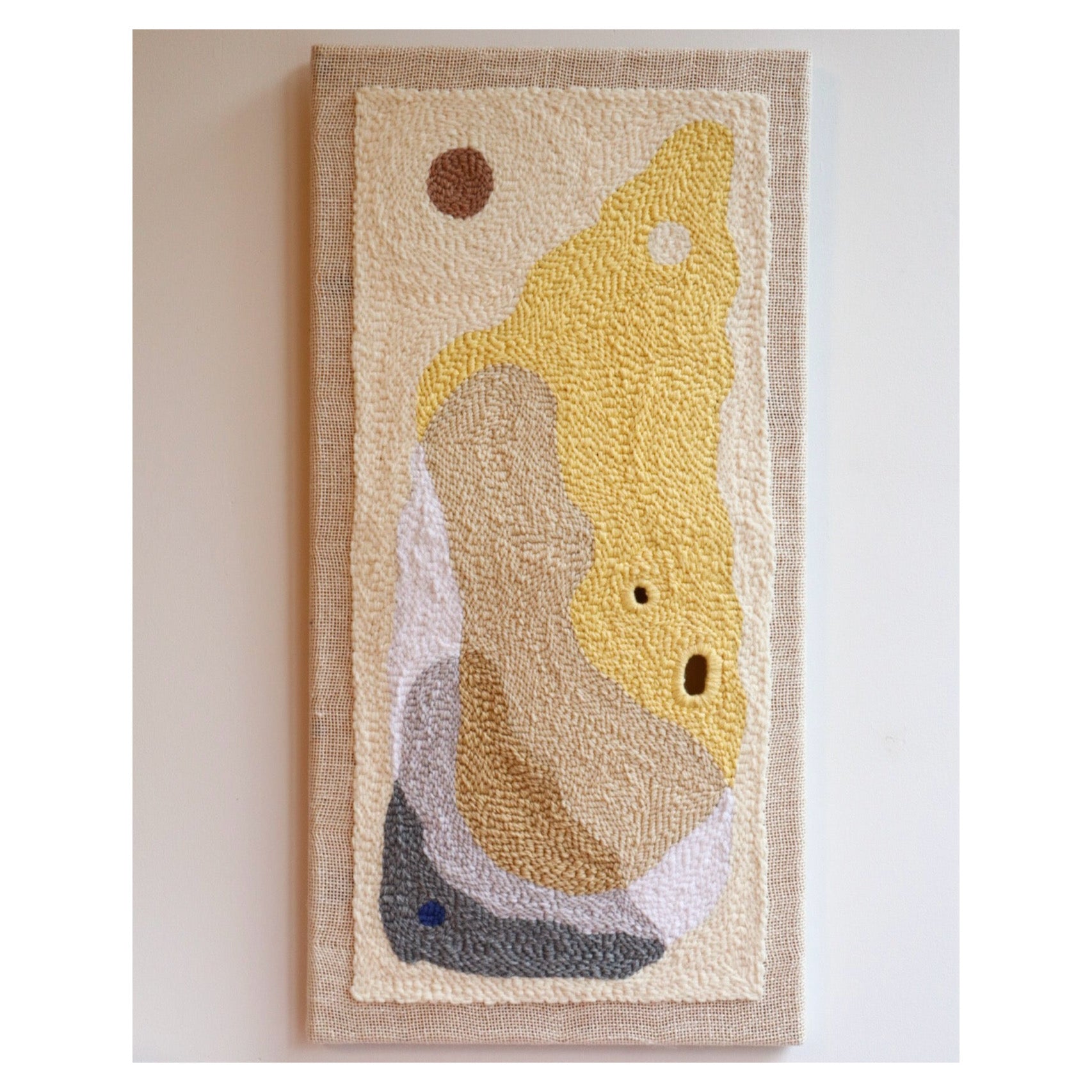 Abstract Punch Needle Fiber Art