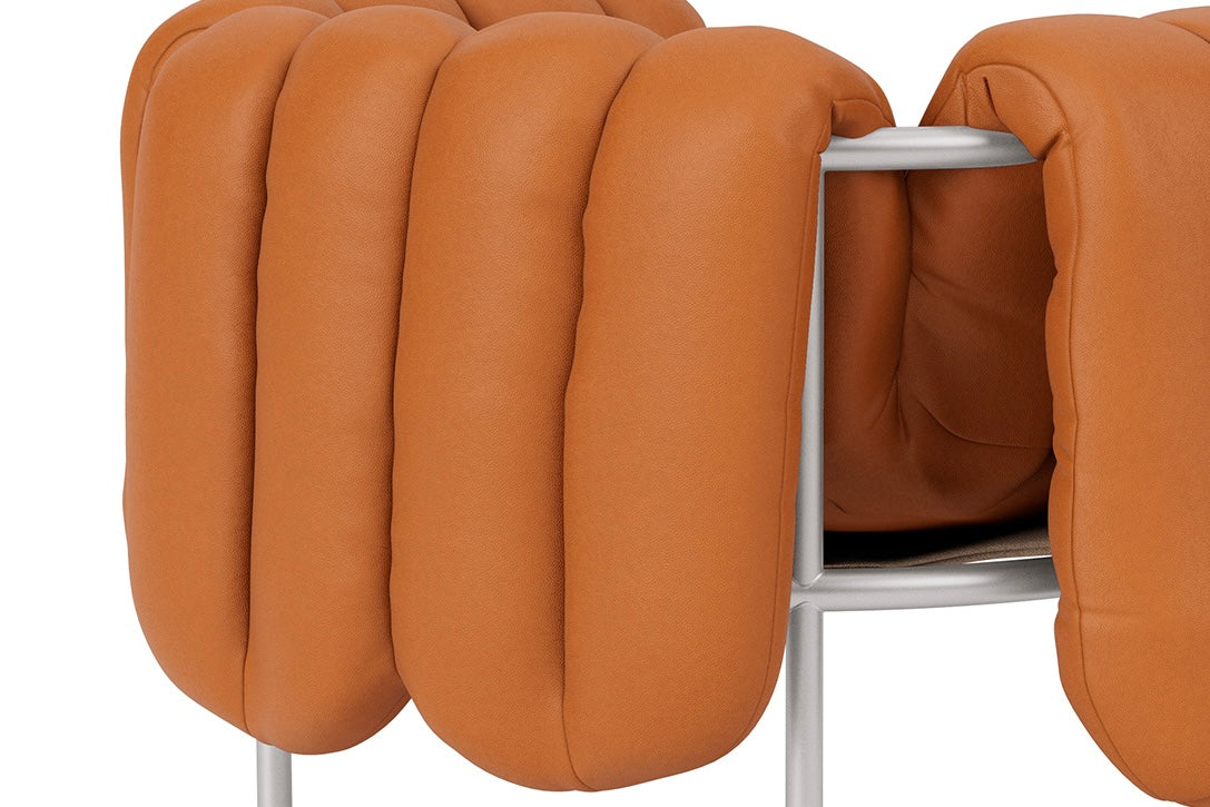 Puffy Lounge Chair | Stainless Steel Base