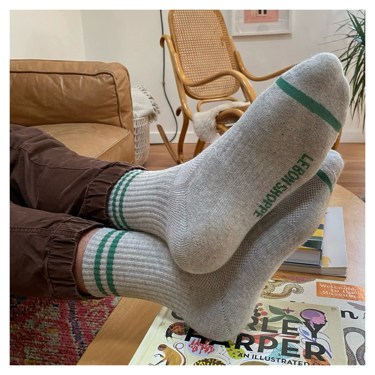 Extended Boyfriend Socks | Light Grey
