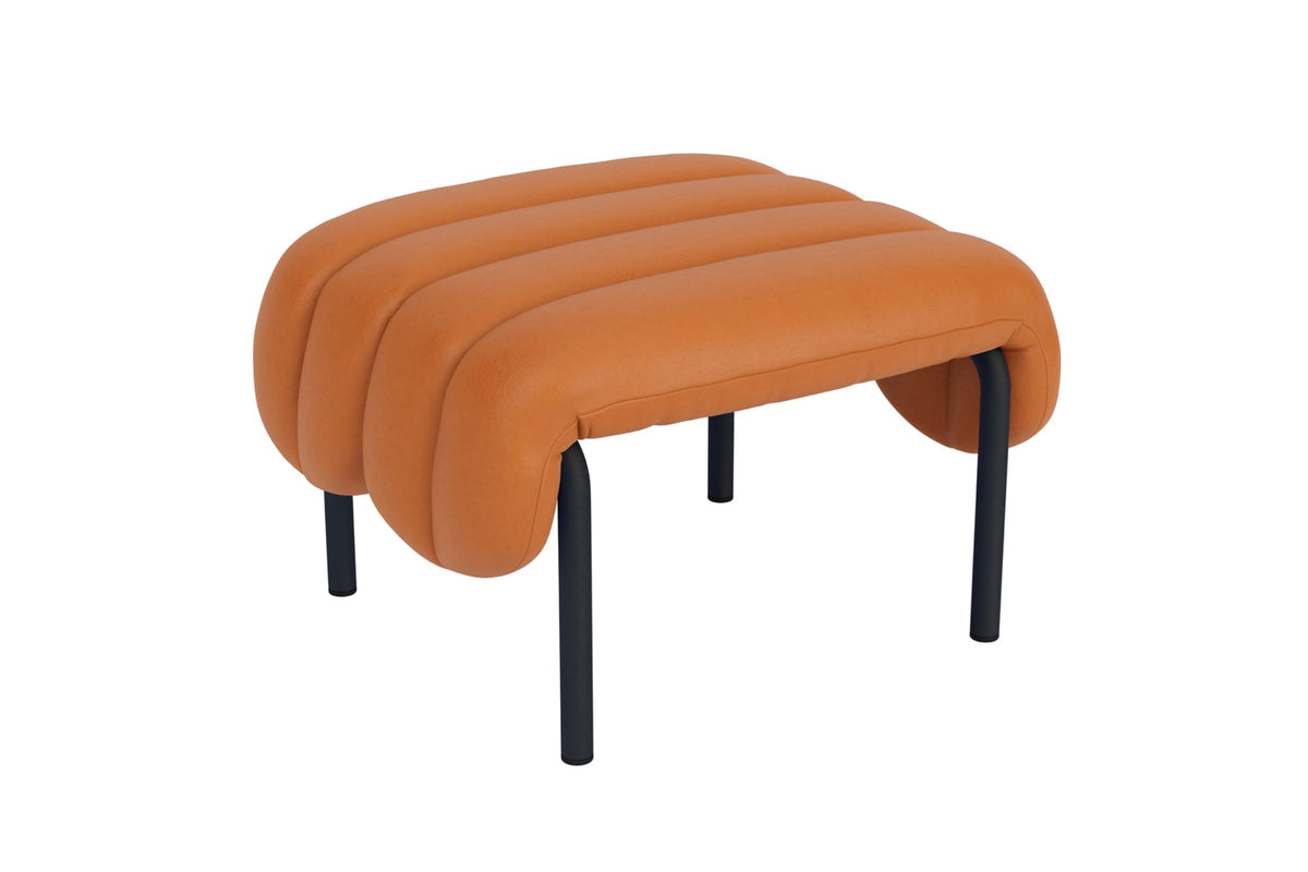 Puffy Ottoman | Black Grey Base
