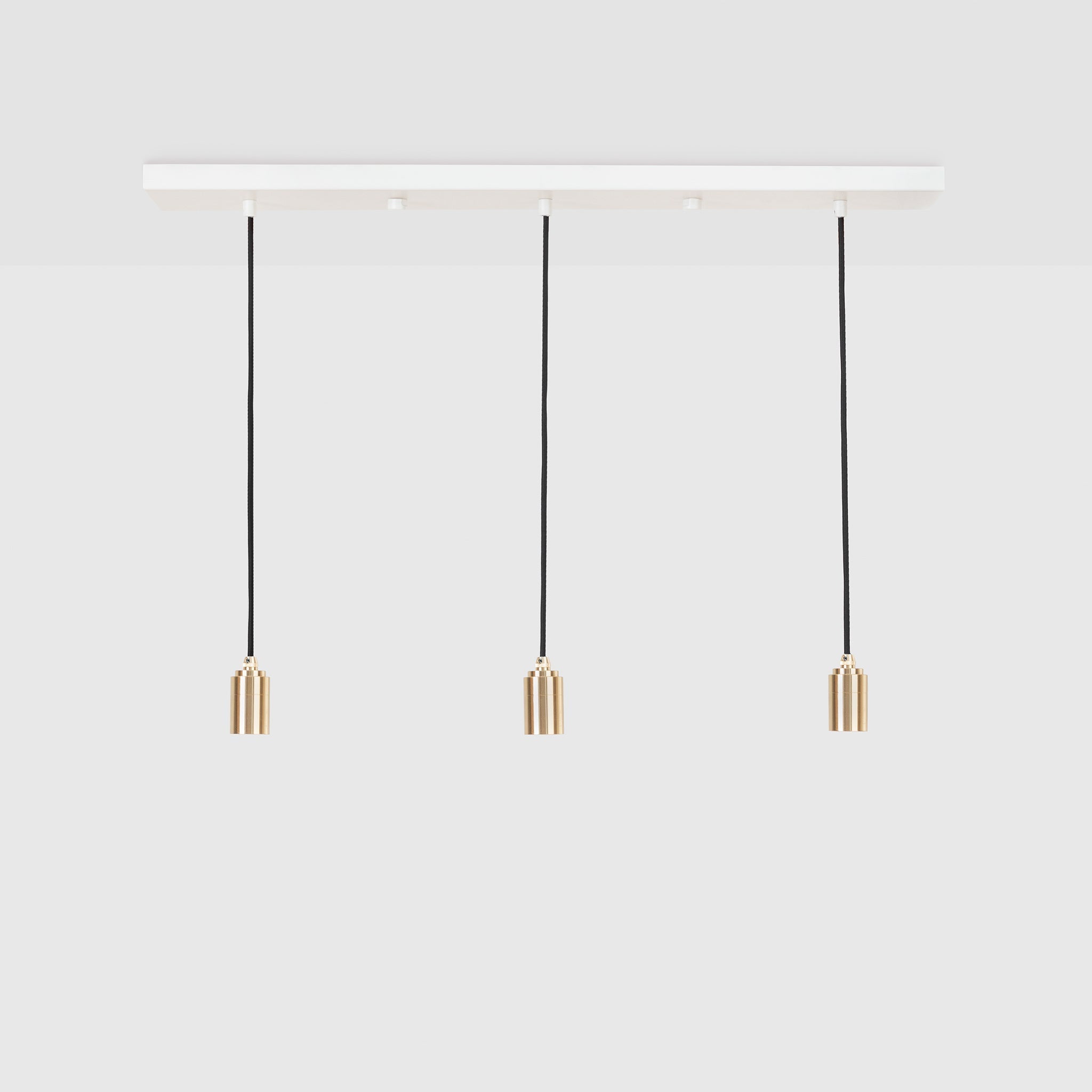 Linear Triple Pendant in Brass