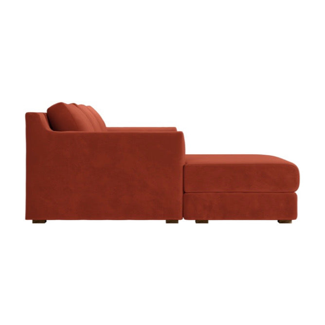 The Elevate Natural Sectional | Recycled Velvet