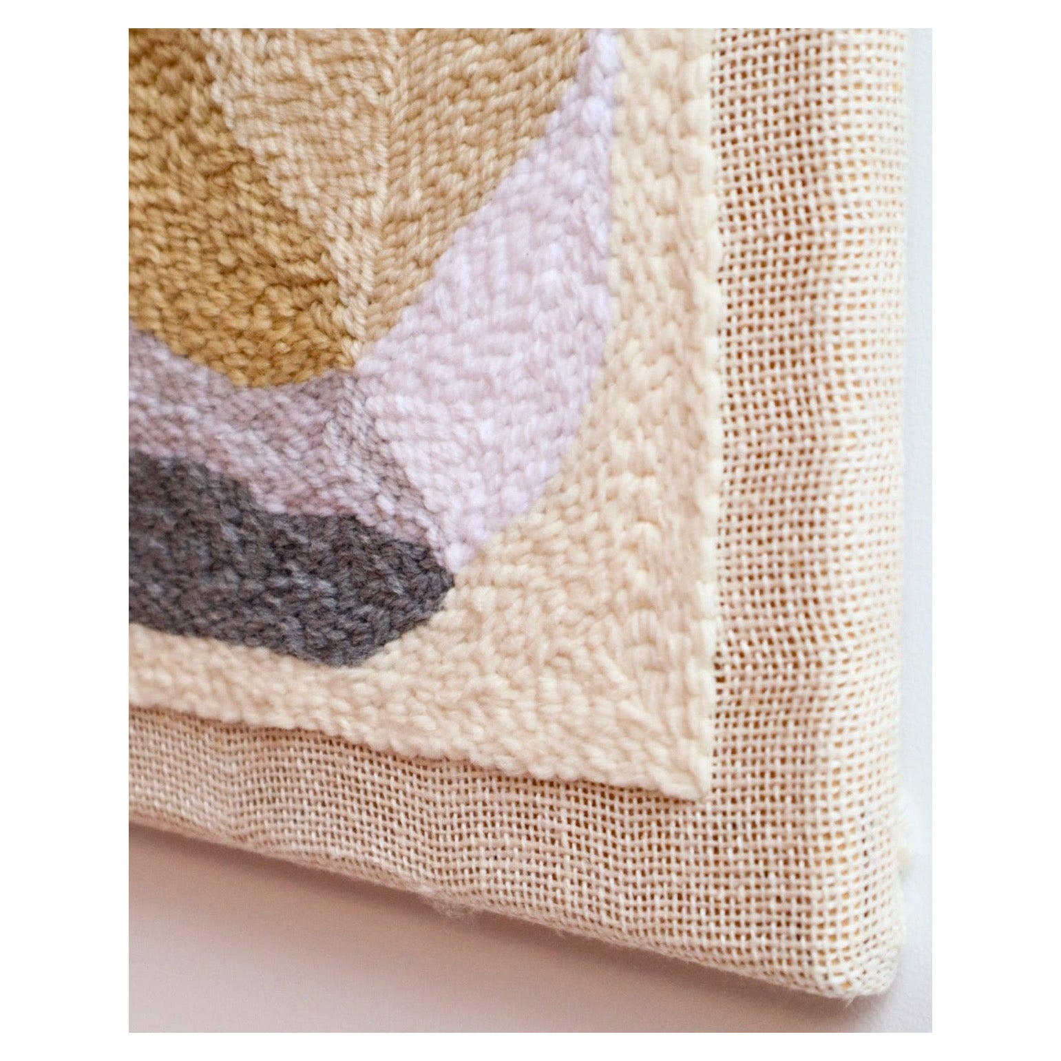 Abstract Punch Needle Fiber Art