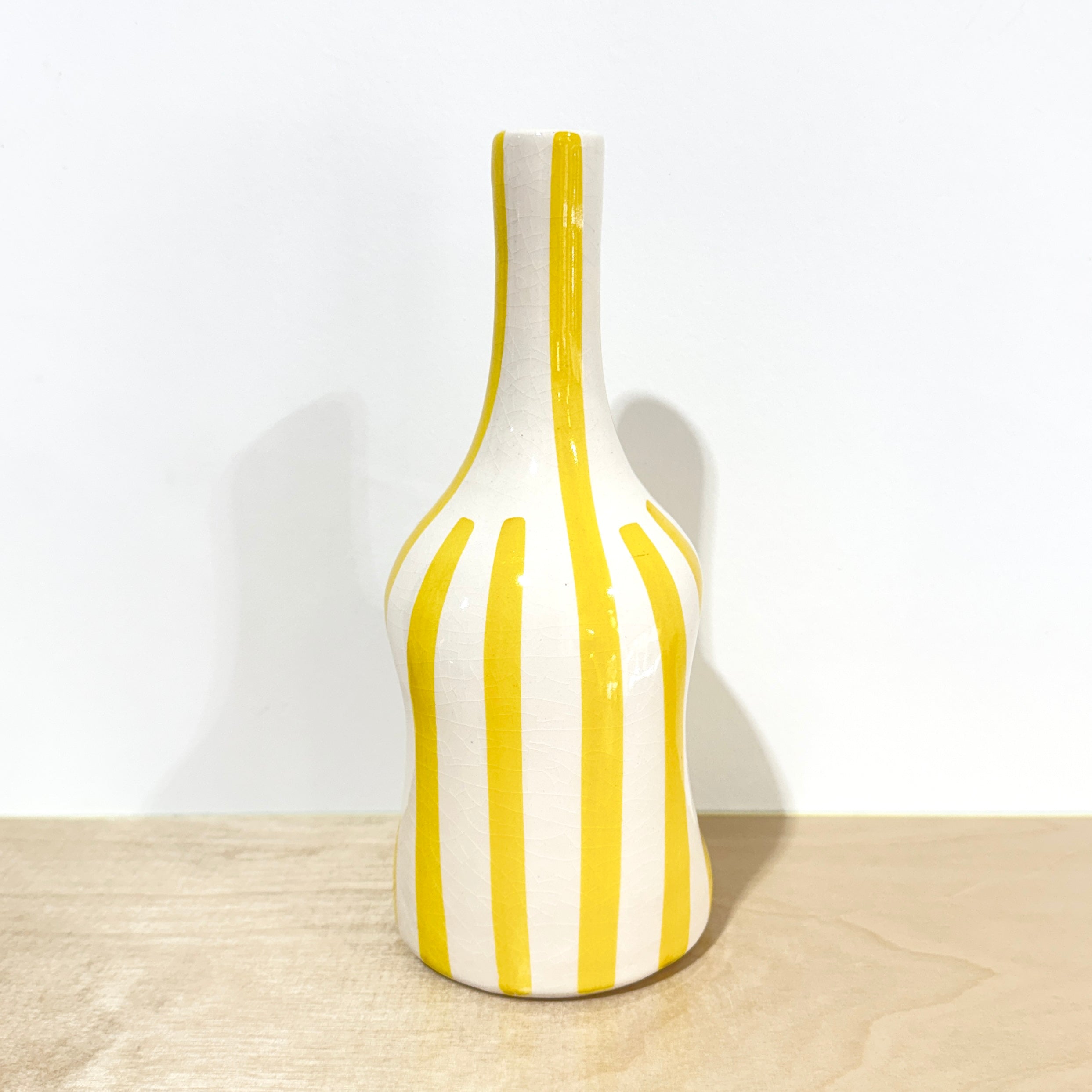 Striped Moroccan Vase | Yellow