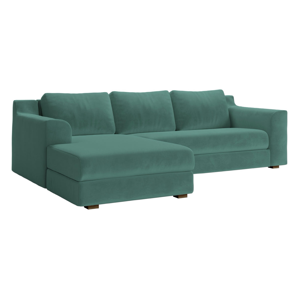 The Elevate Natural Sectional | Recycled Velvet