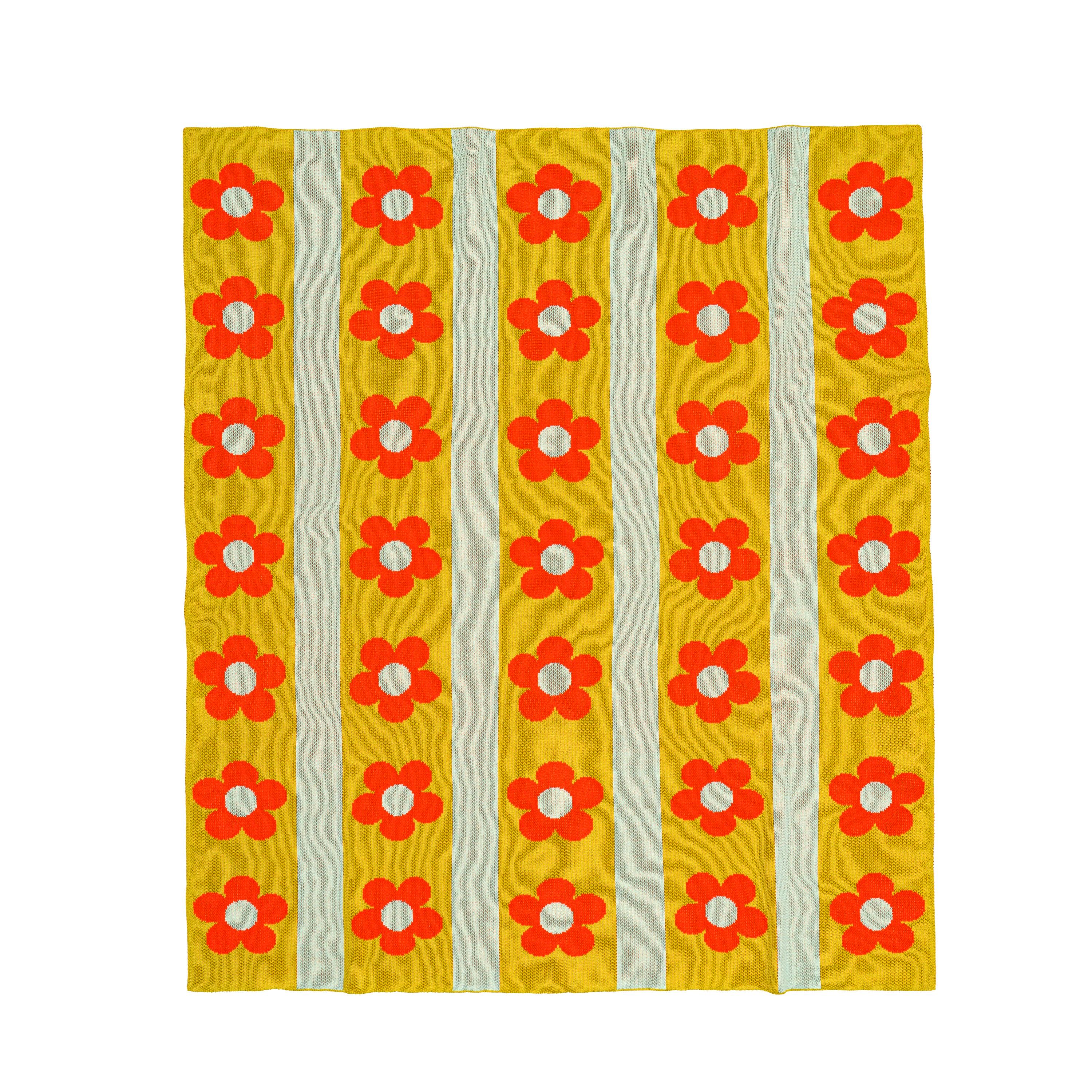 Flower Stripe Throw