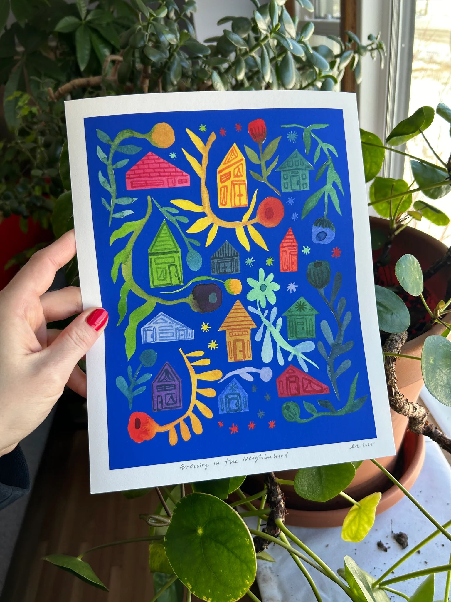 8”x10” Giclée Fine Art Print: Evening in the Neighborhood