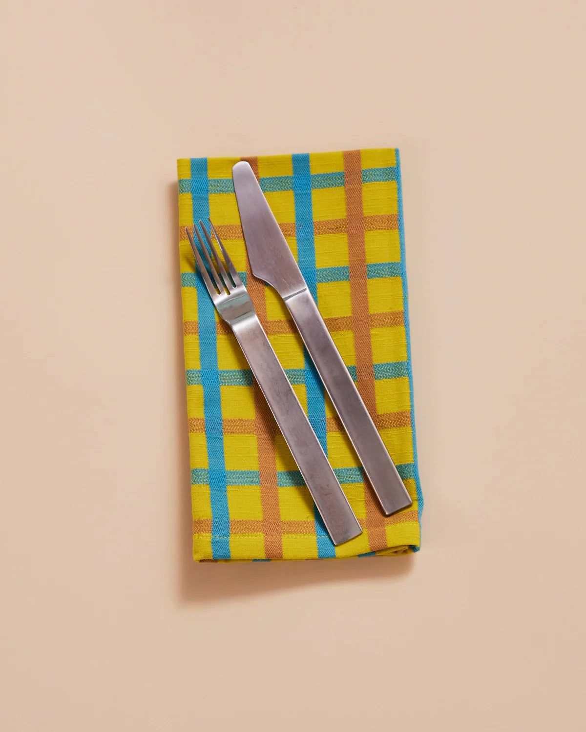 Woven Plaid Napkins - Yellow
