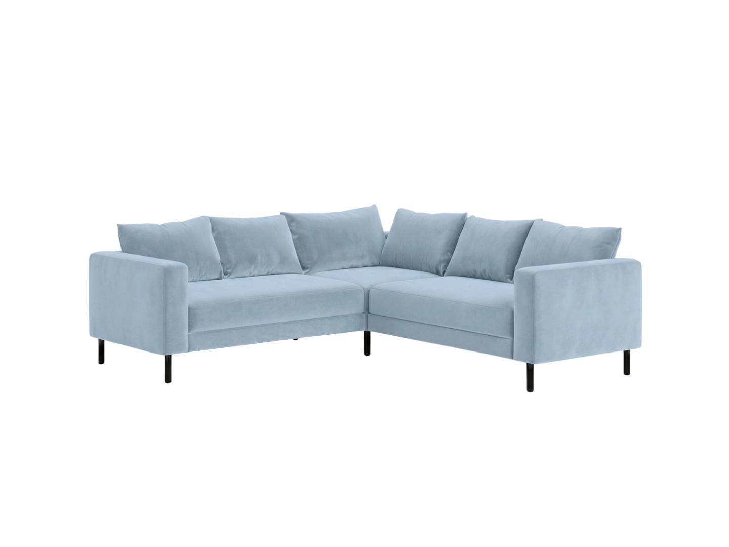 The Essential Corner Sectional | 5 Seat | Recycled Velvet