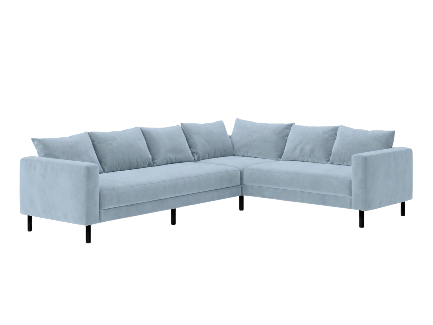 The Essential Corner Sectional | 6 Seat | Recycled Velvet