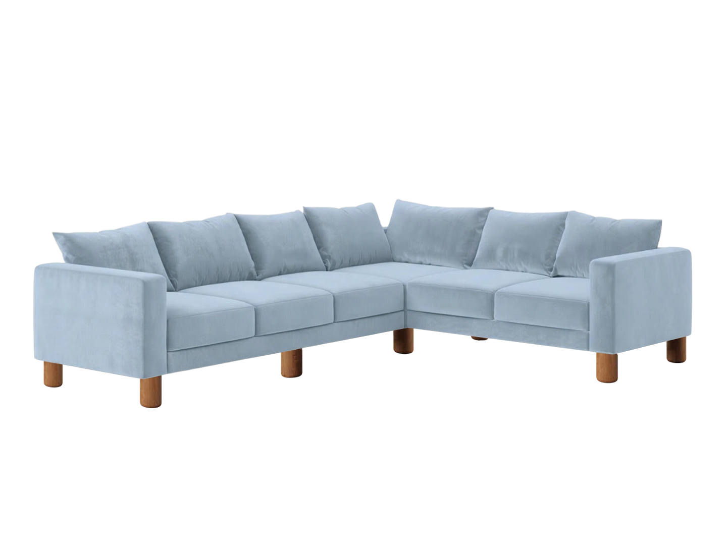 The Essential Corner Sectional | 6 Seat | Recycled Velvet