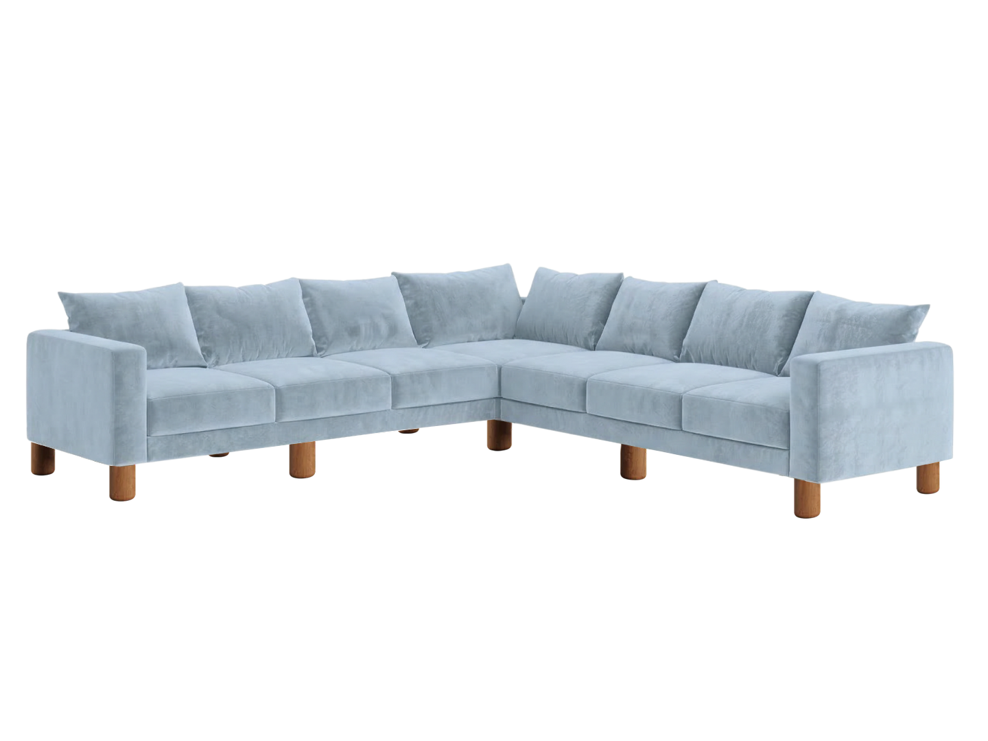 The Essential Corner Sectional | 7 Seat | Recycled Velvet